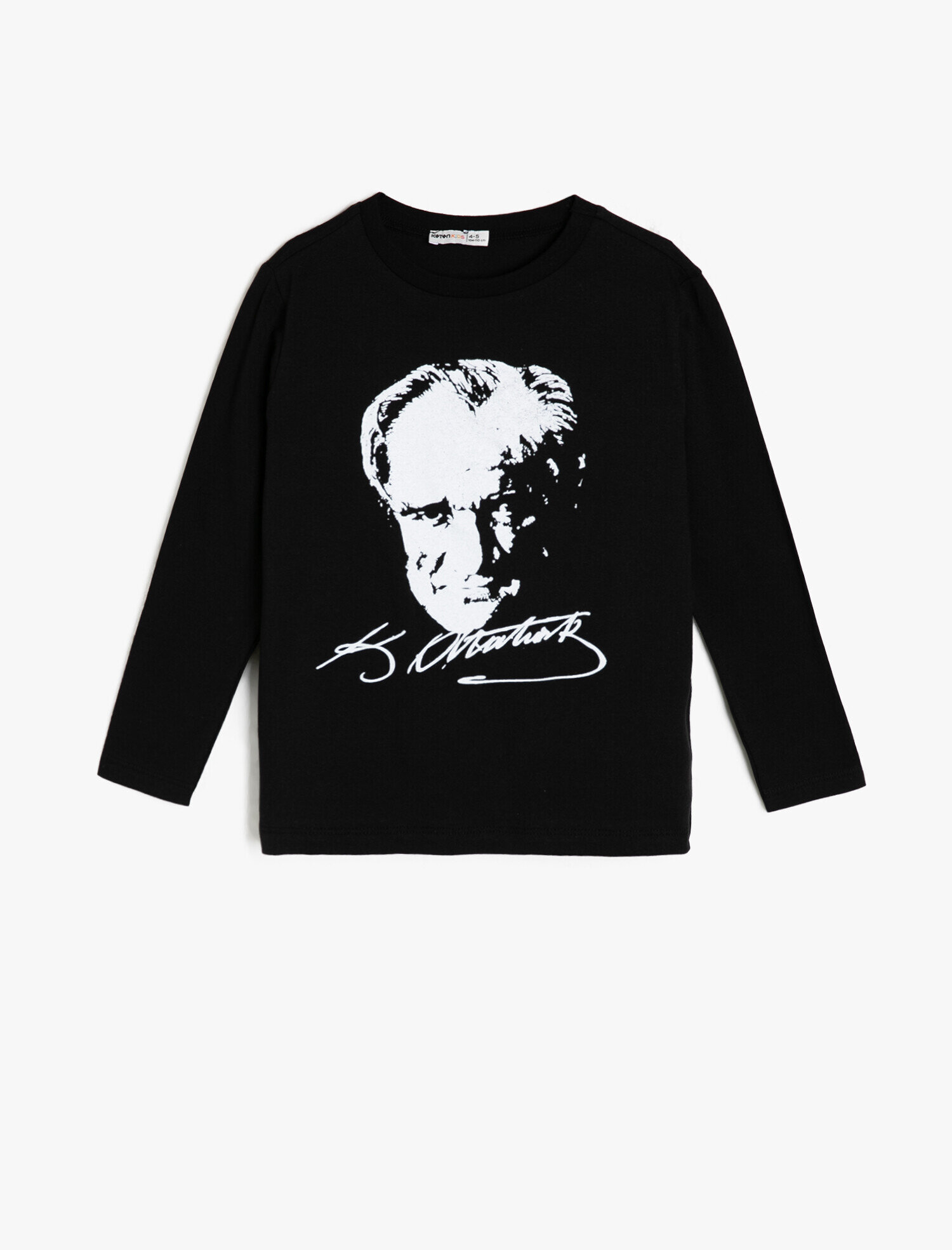 Erkek Çocuk Atatürk Baskılı Tişört Uzun Kollu
