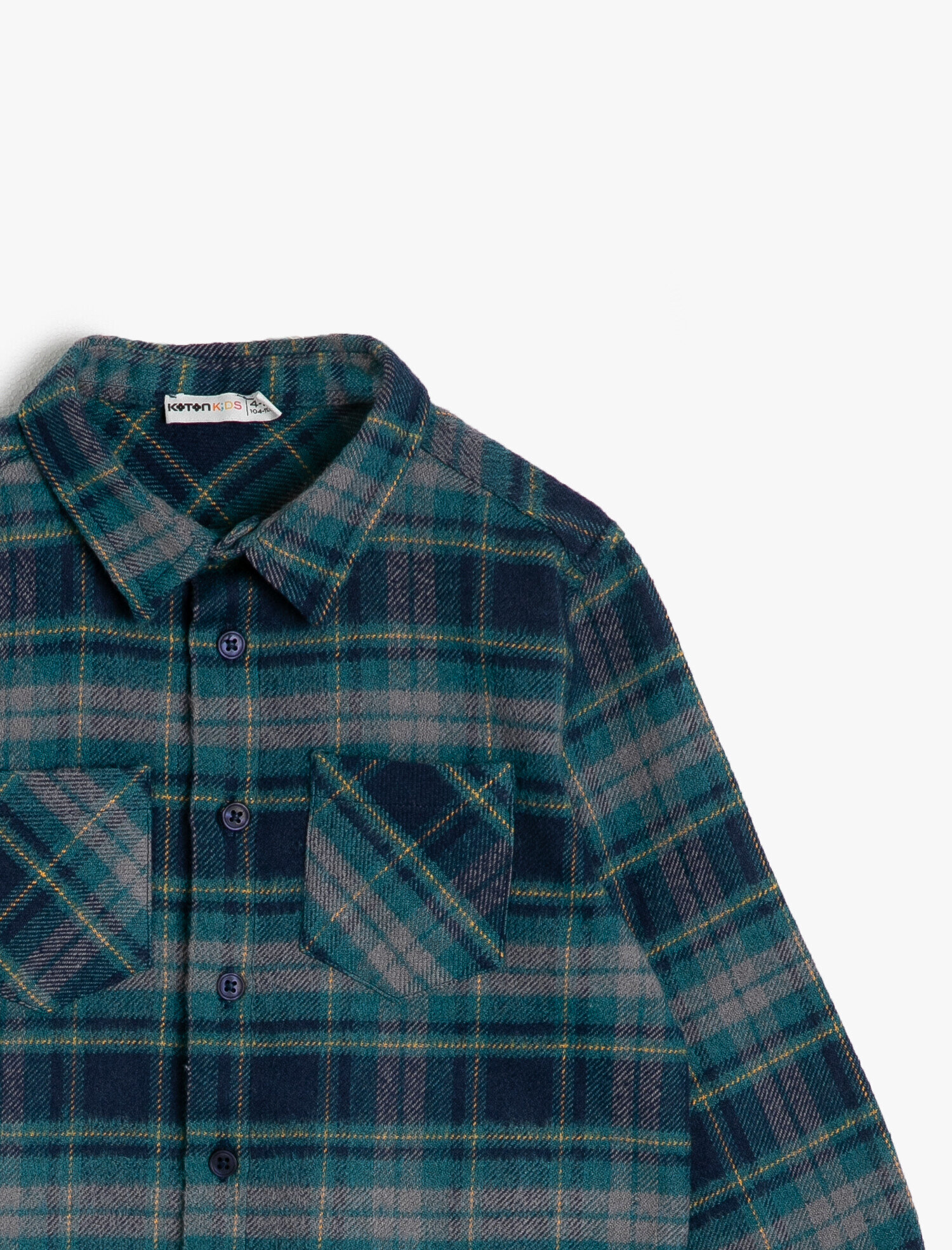 Erkek Çocuk Kareli Gömlek Uzun Kollu Rahat Kesim