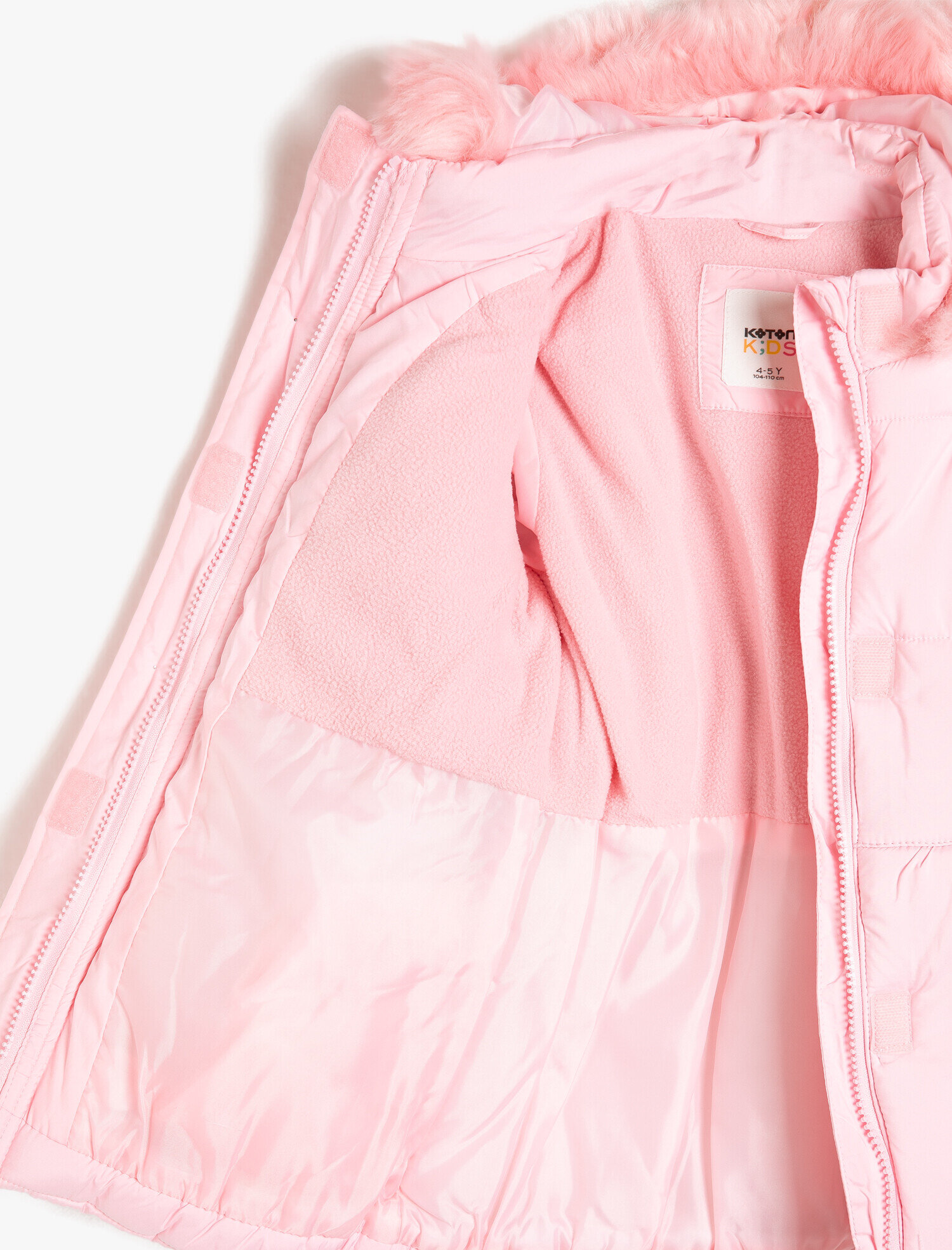  Kız Çocuk Kapüşonlu Kaban