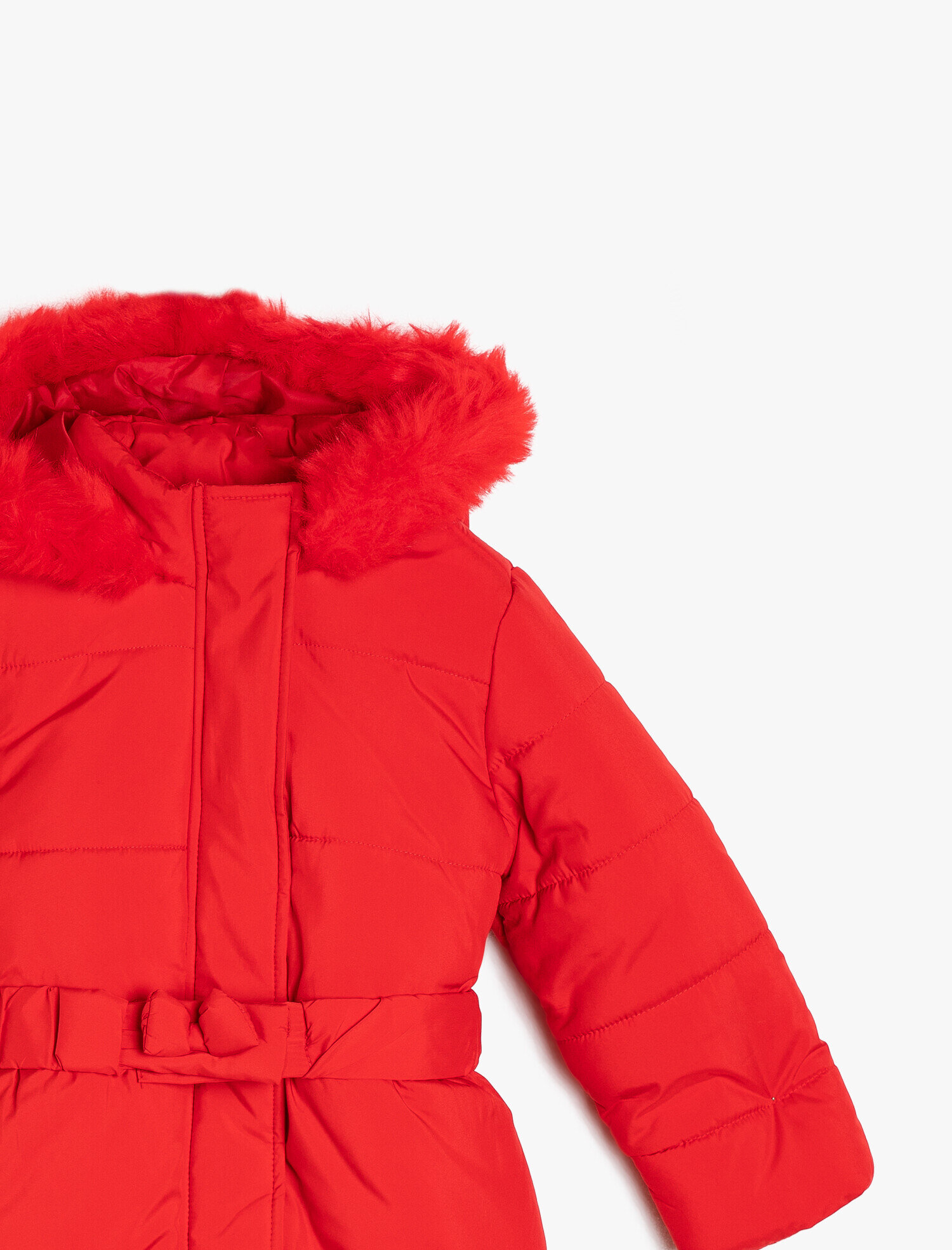  Kız Çocuk Kapüşonlu Kaban