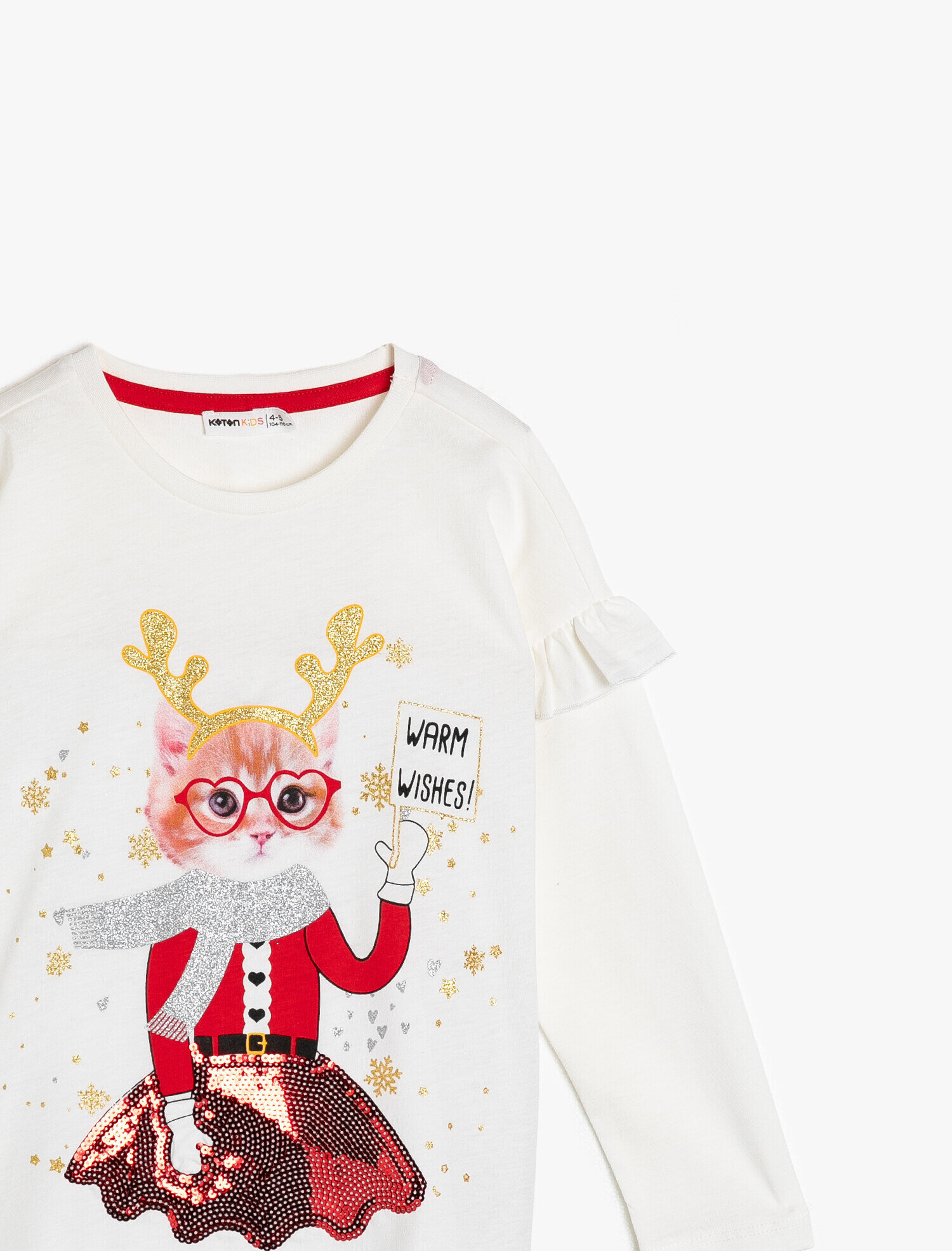  Kız Çocuk Pul Detaylı Tişört