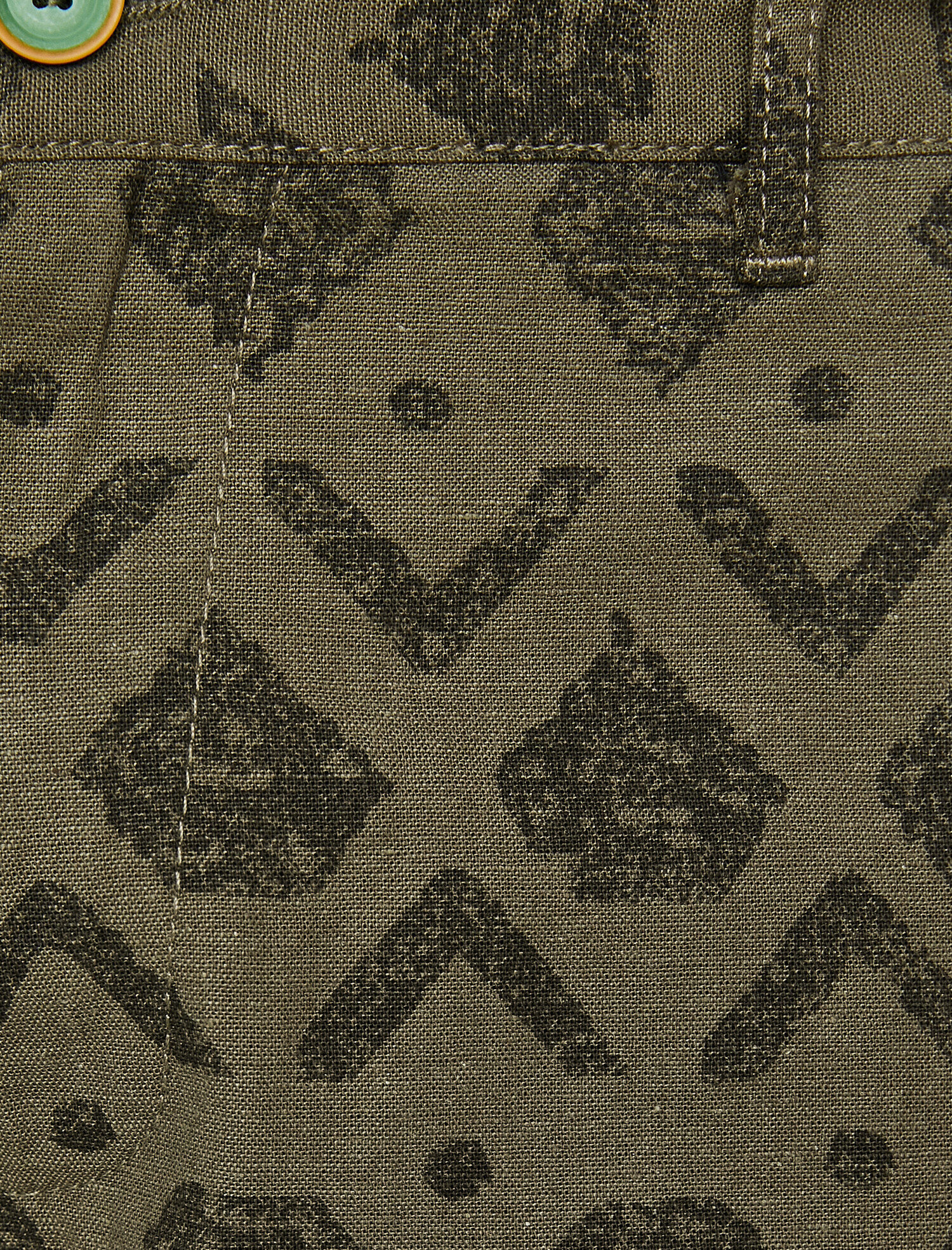   Cep Detaylı Geometrik Desenli Slim Fit Şort