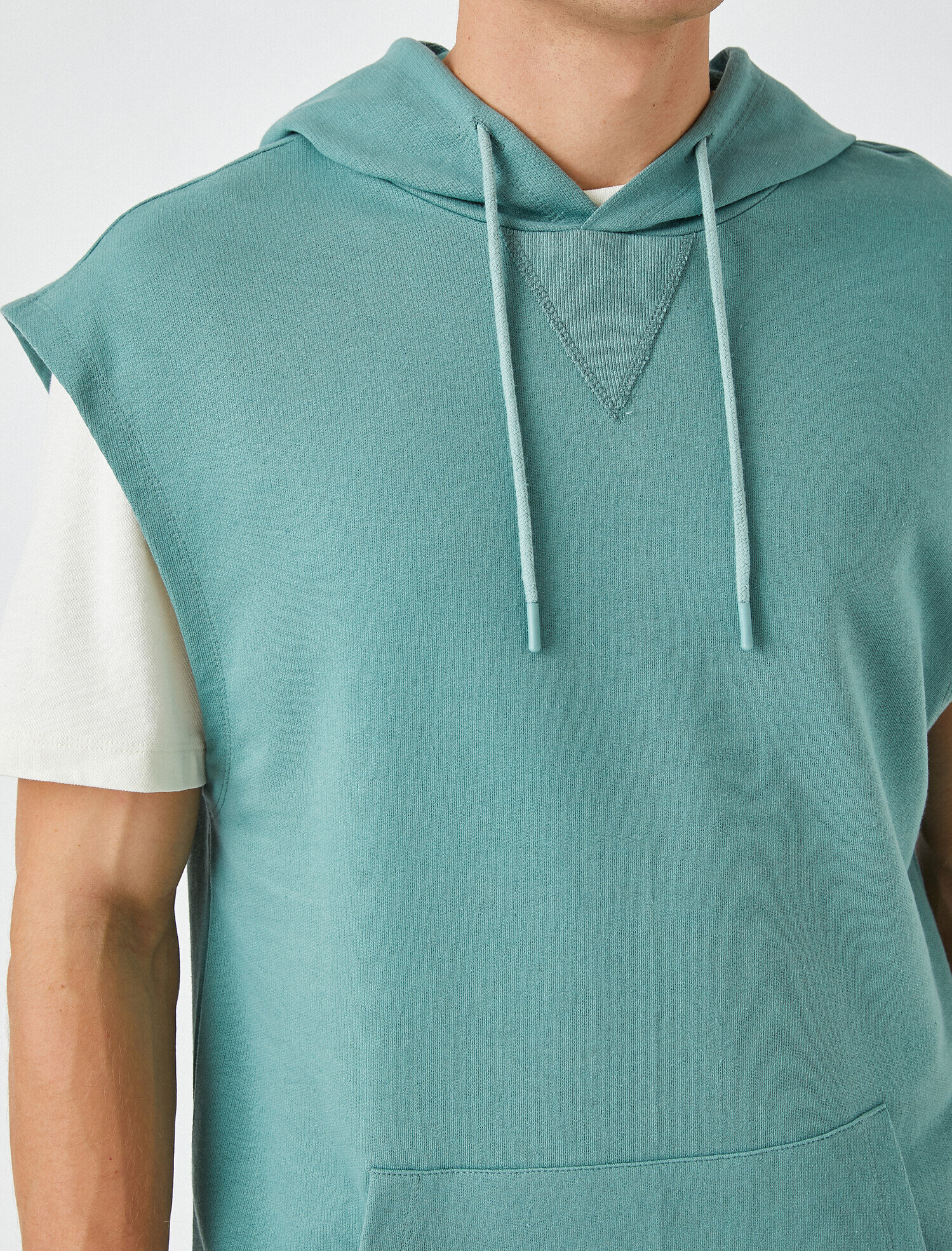 Kolsuz Kapşonlu Tişört Pamuklu