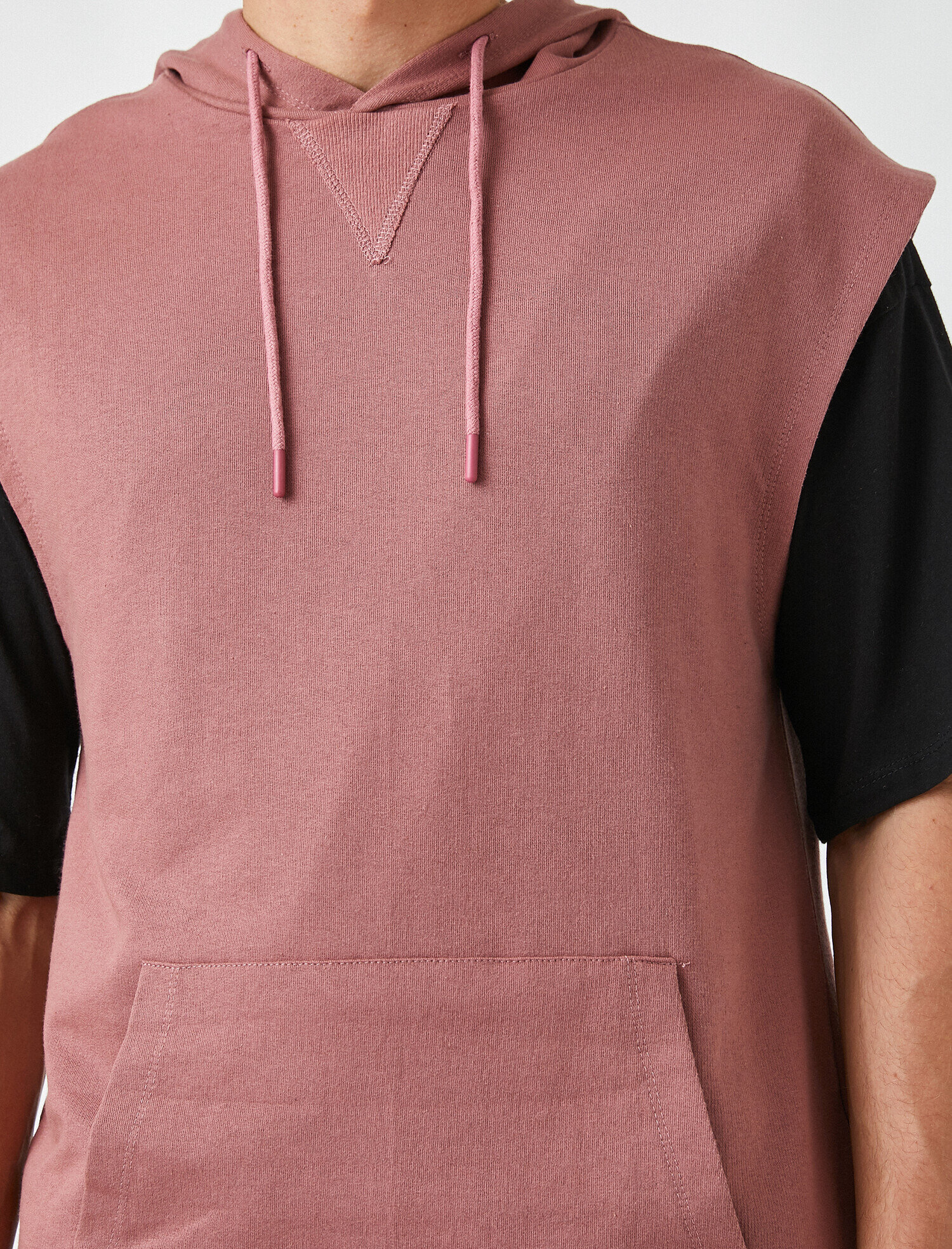 Kolsuz Kapşonlu Tişört Pamuklu