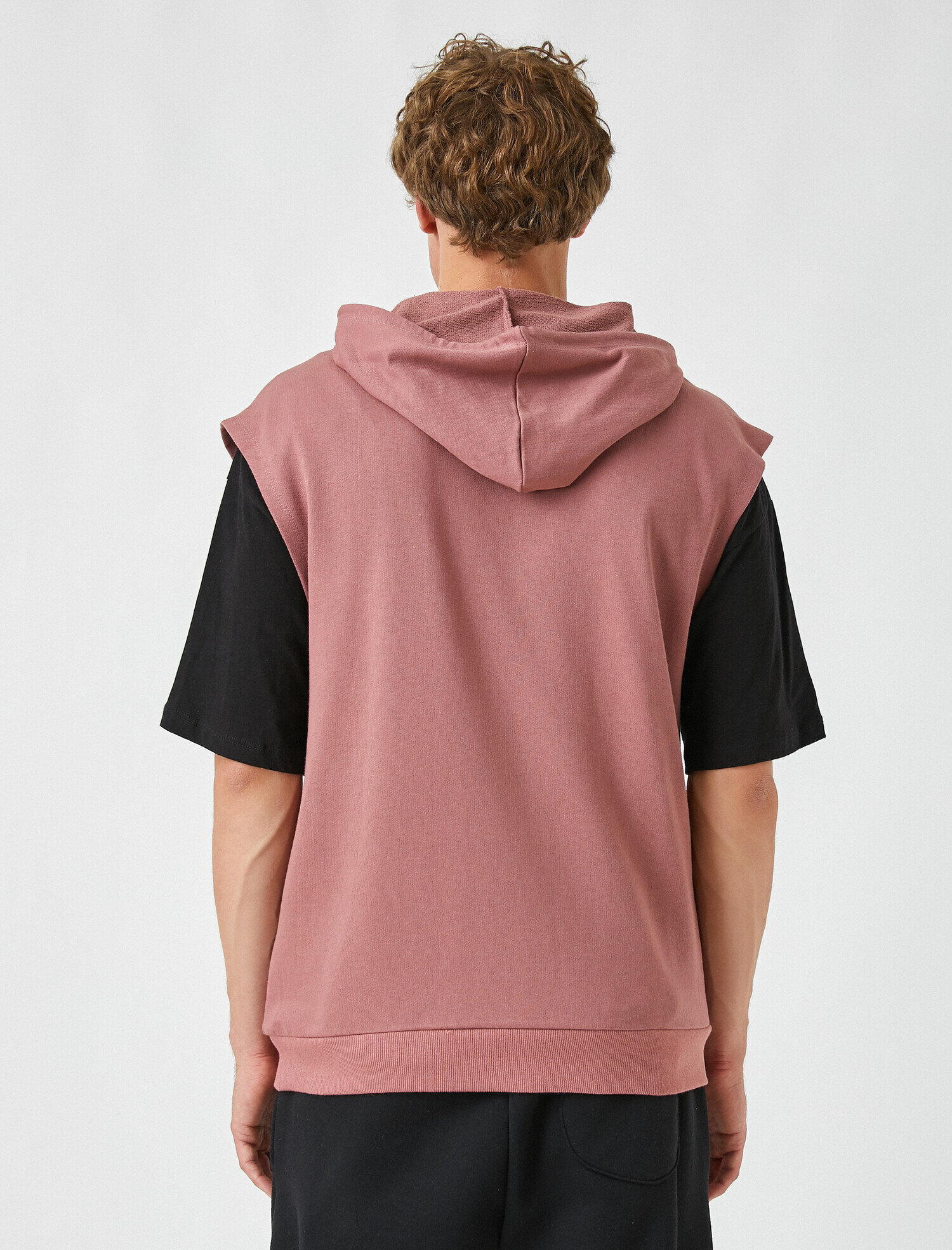 Kolsuz Kapşonlu Tişört Pamuklu