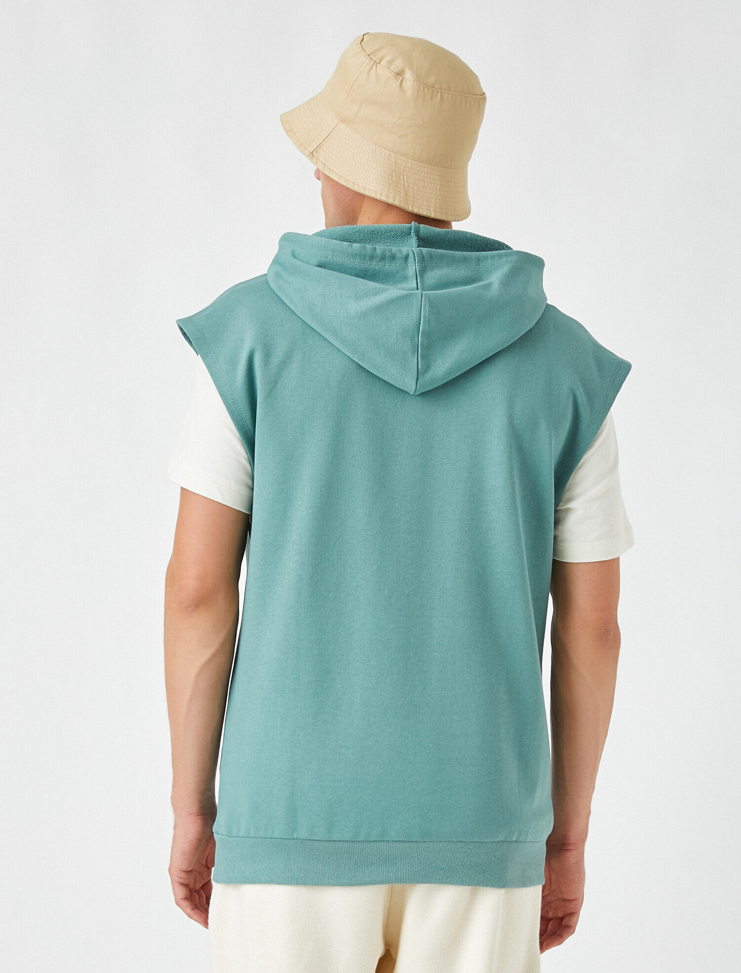 Kolsuz Kapşonlu Tişört Pamuklu