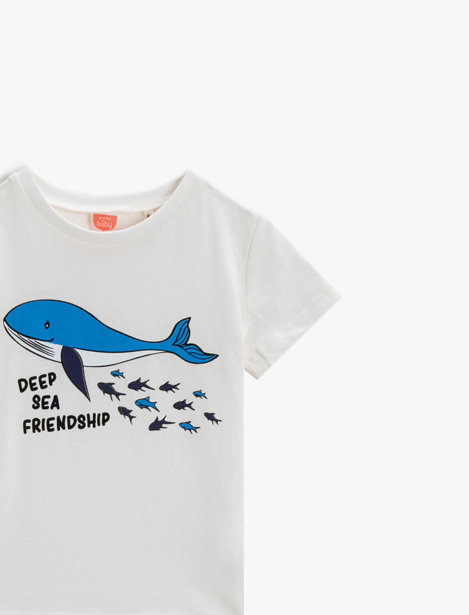  Erkek Bebek Yazılı Baskılı Tişört Pamuklu Kısa Kollu