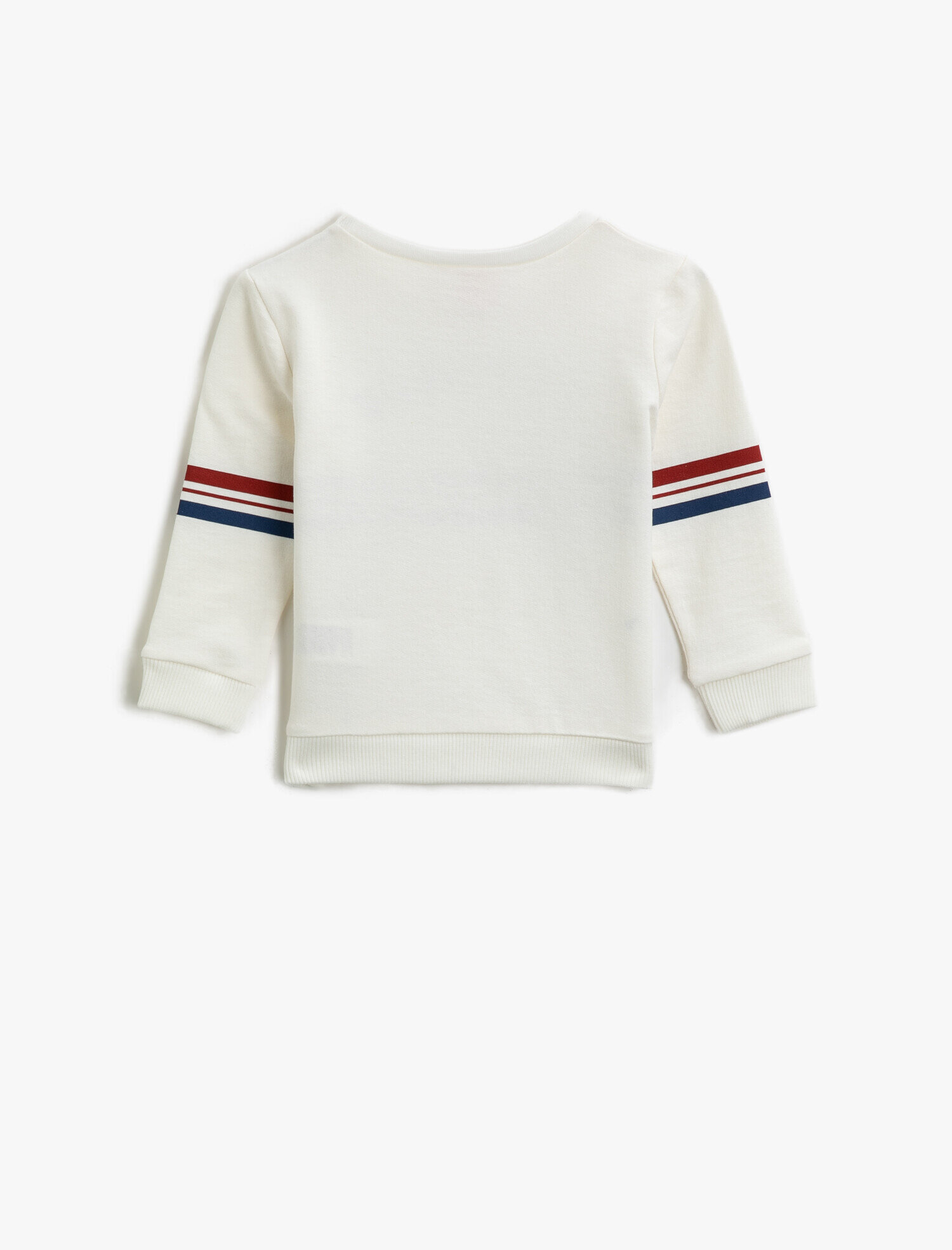  Erkek Bebek Baskılı Pamuklu Bisiklet Yaka Uzun Kollu Sweatshirt