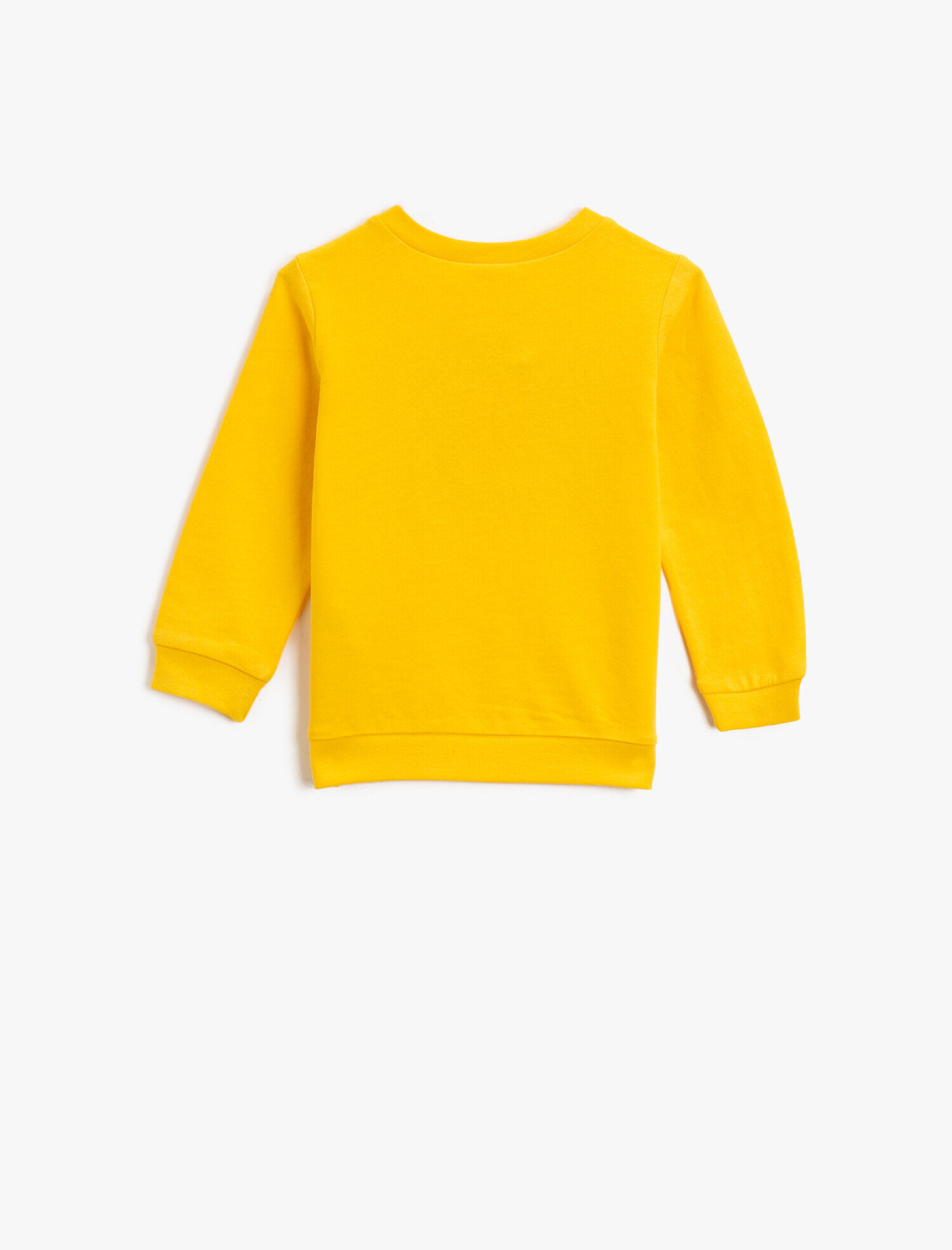 Erkek Bebek Pamuklu Yazılı Baskılı Bisiklet Yaka Uzun Kollu Sweatshirt