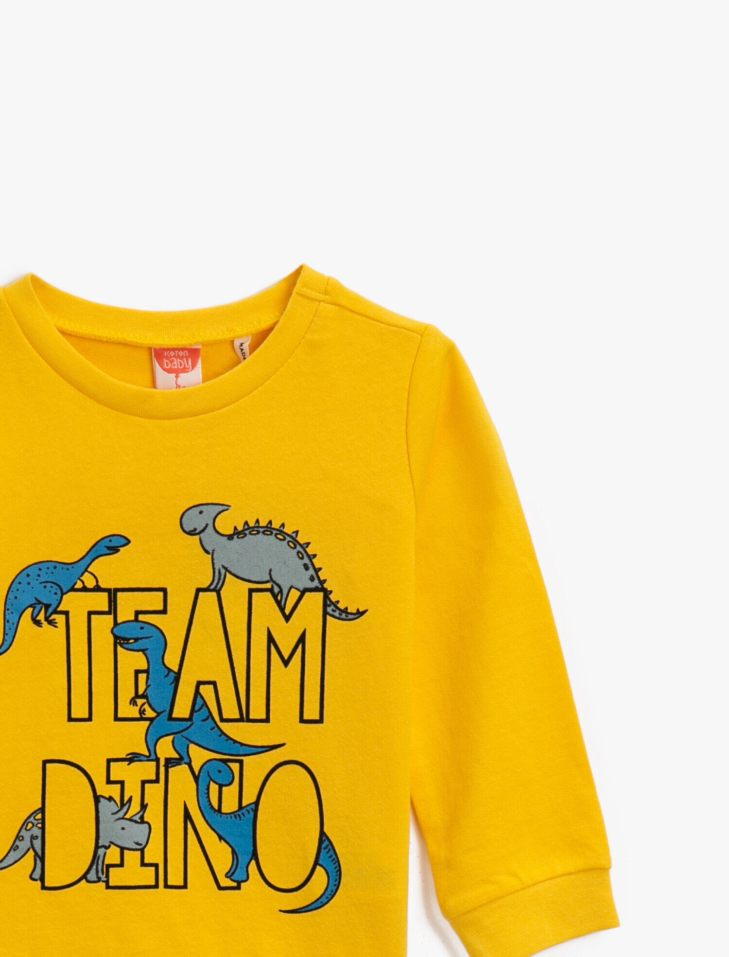  Erkek Bebek Pamuklu Baskılı  Bisiklet Yaka Uzun Kollu Sweatshirt