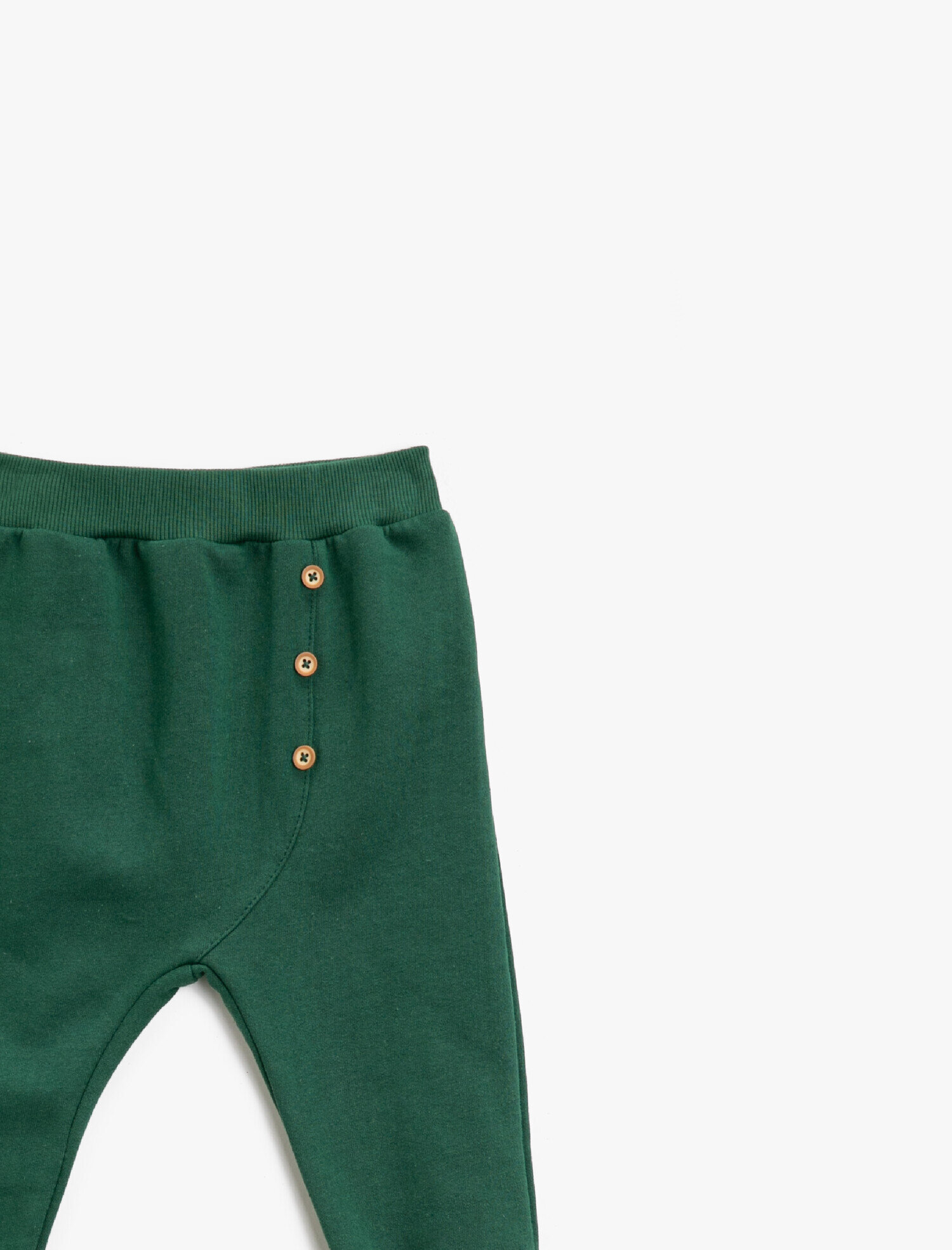  Erkek Bebek Pamuklu Düğmeli Normal Bel Eşofman Altı