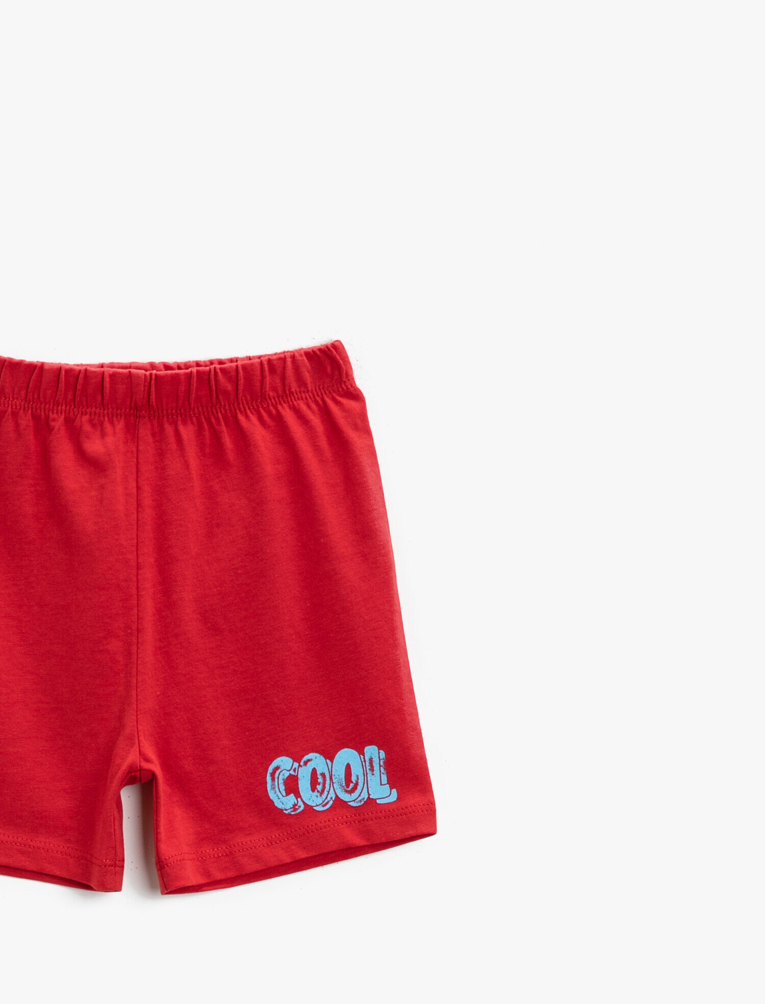  Erkek Bebek Yazı Baskılı Şort Pamuklu