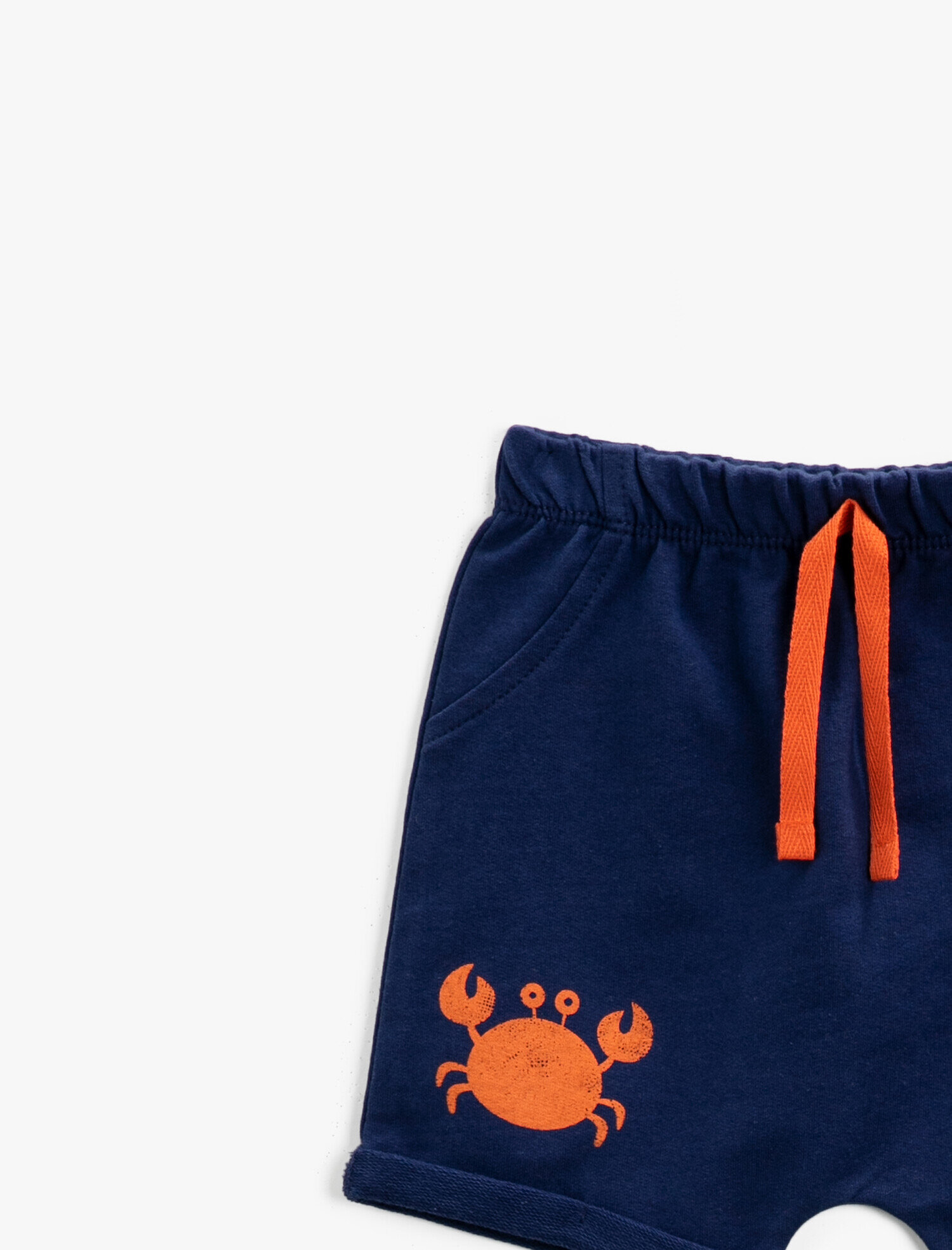  Erkek Bebek Baskılı Şort Beli Bağlamalı Pamuklu