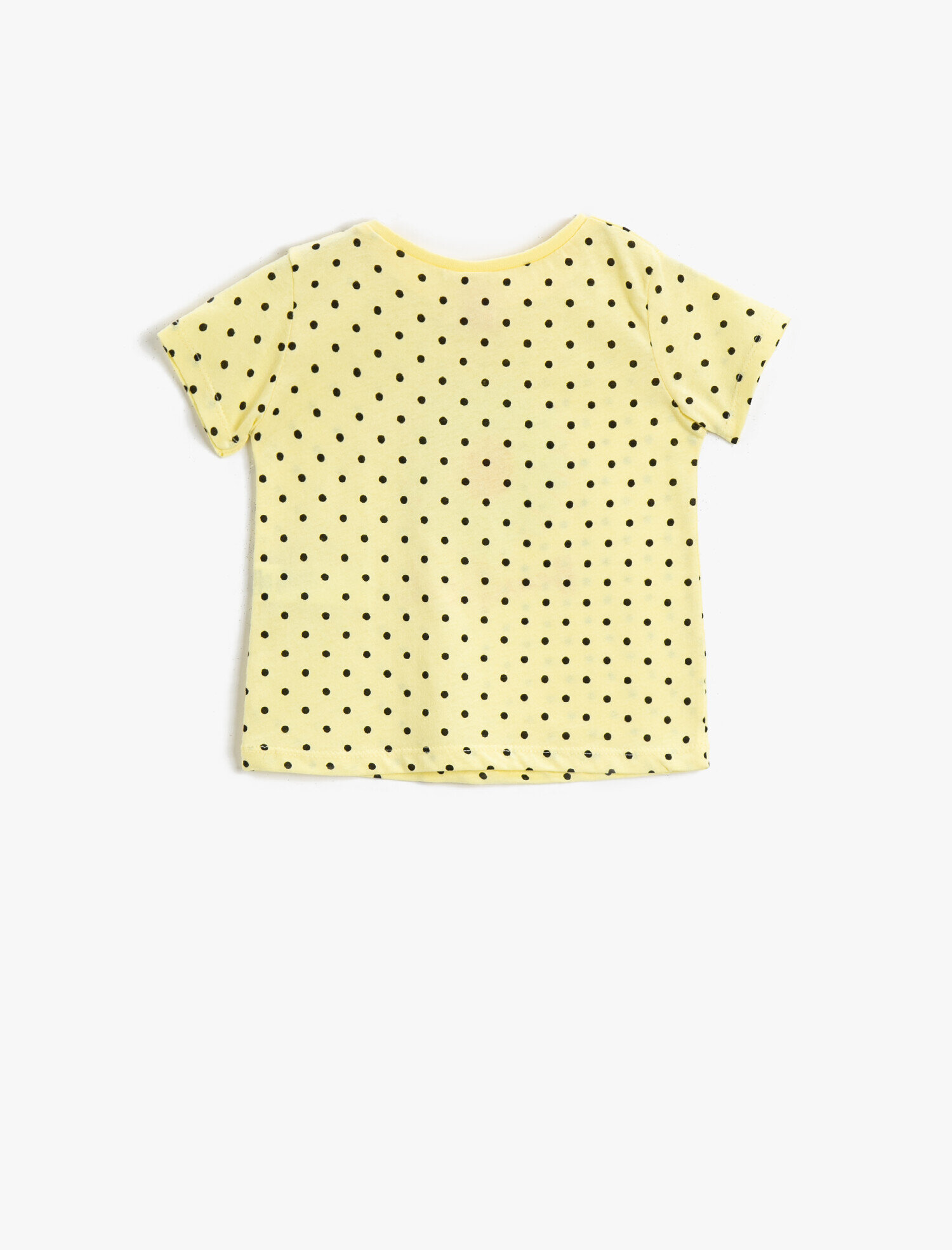  Kız Bebek Baskılı Tişört Bisiklet Yaka Pamuklu