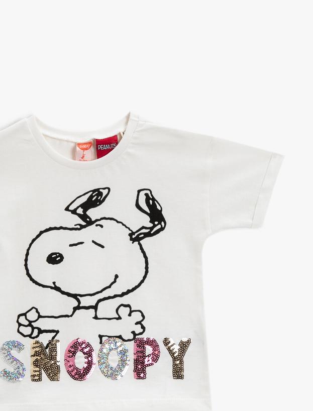  Snoopy Tişört Lisanslı Pullu Pamuklu