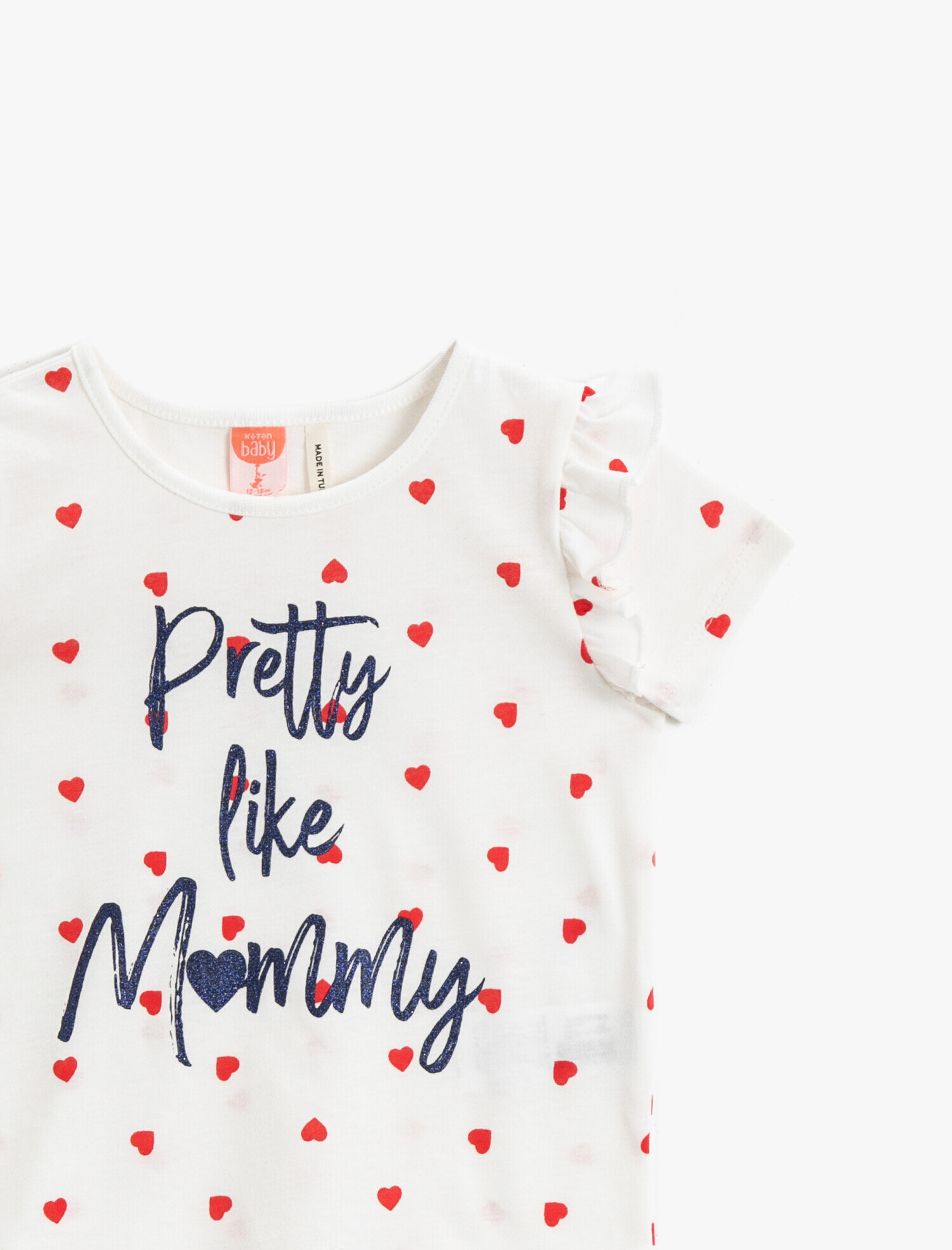  Kız Bebek Baskılı Tişört Pamuklu