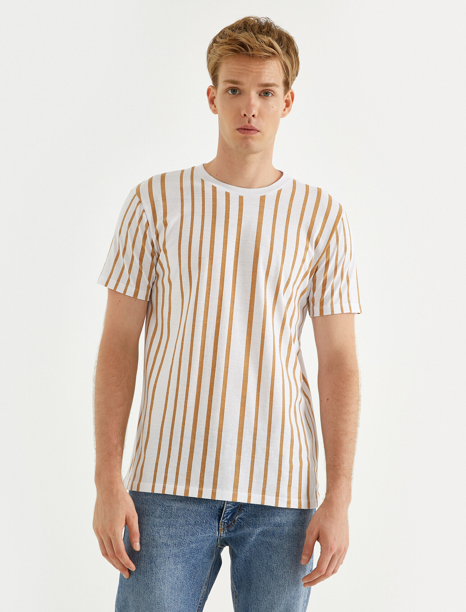   Çizgili Basic Tişört