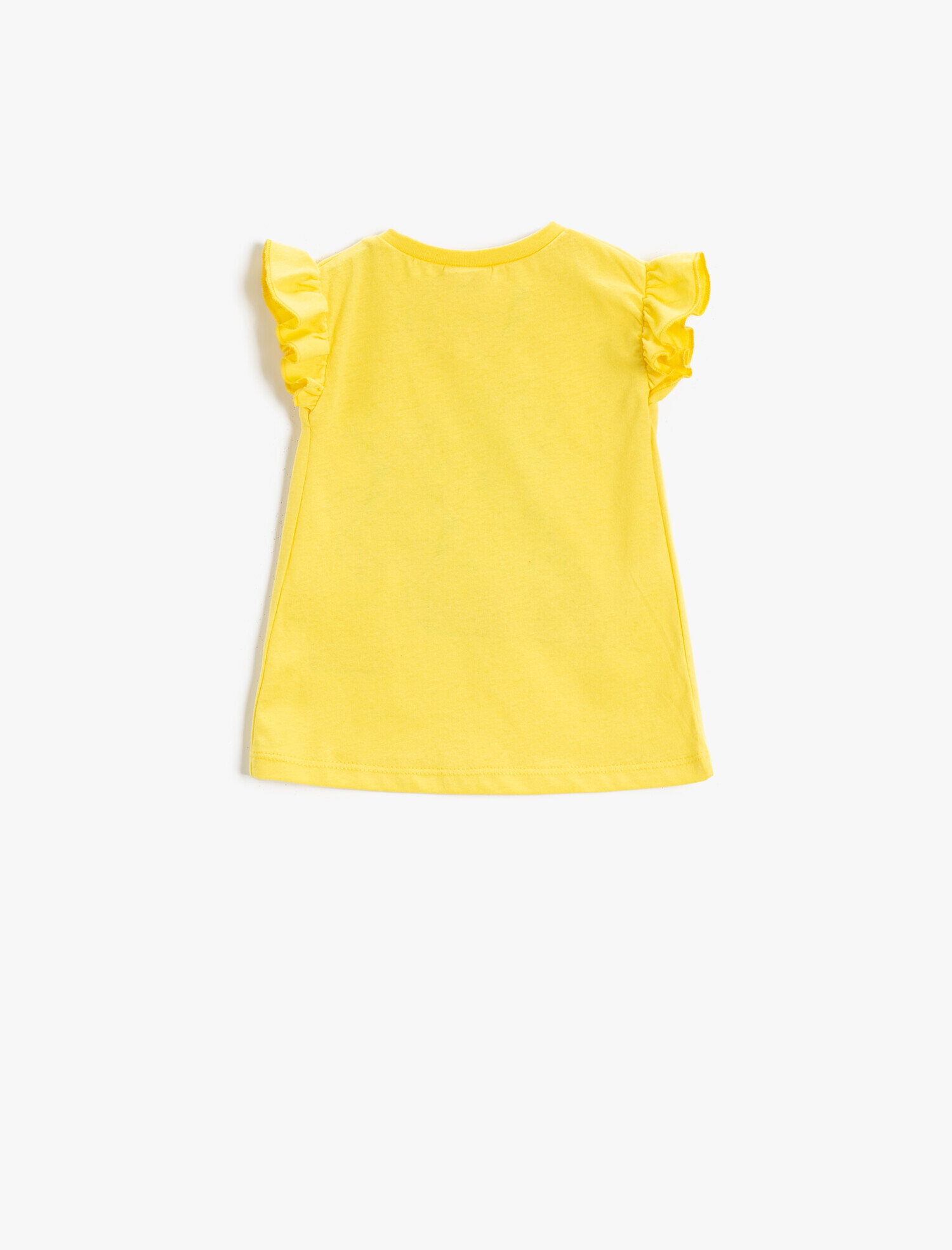  Kız Bebek Fırfırlı Baskılı Atlet Pamuklu