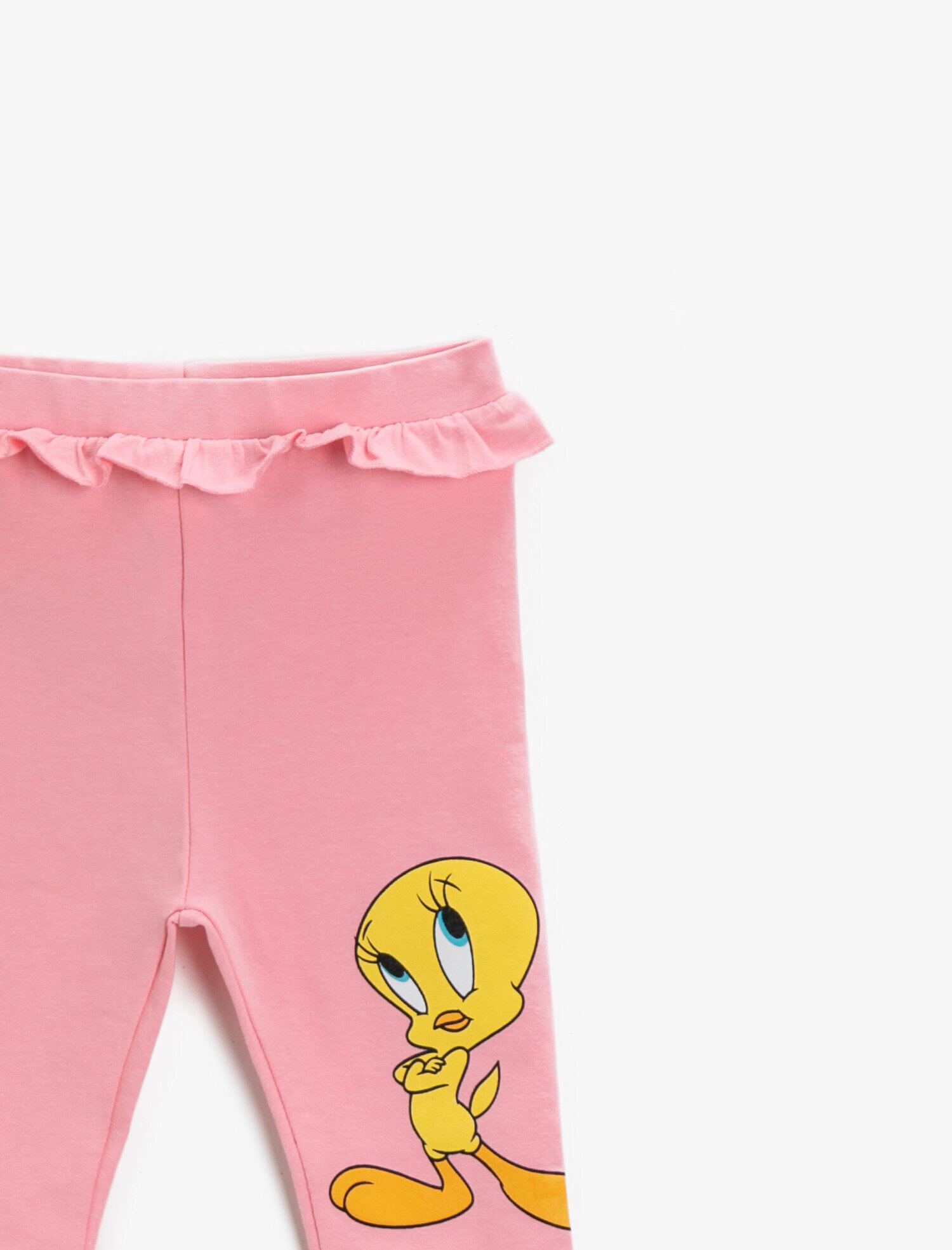 Kız Bebek Tweety Tayt Fırfırlı Pamuklu Lisanslı