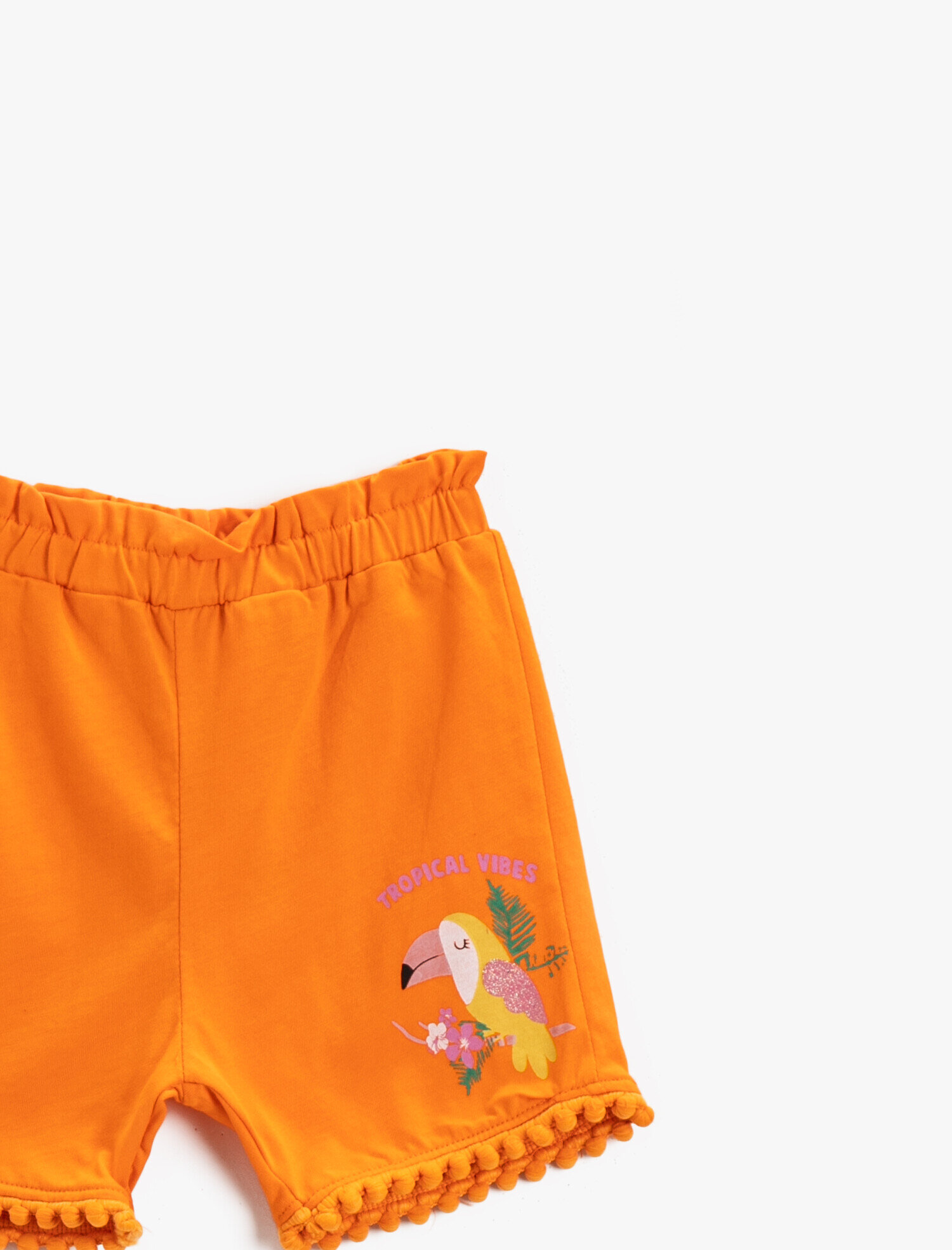  Kız Bebek Kuş Baskılı Şort Pamuklu