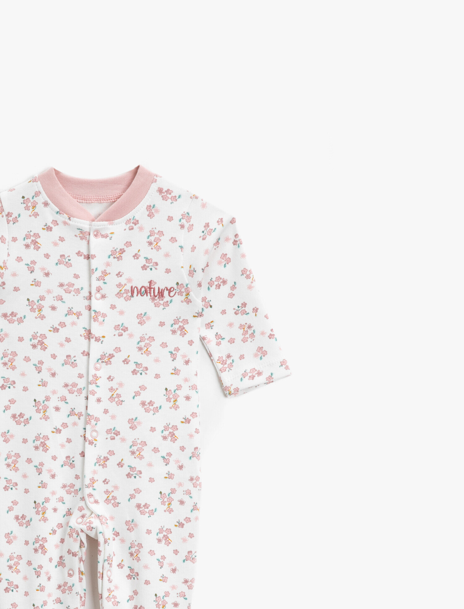  Kız Bebek Bebetto Çıtçıtlı Tulum Çiçekli Pamuklu