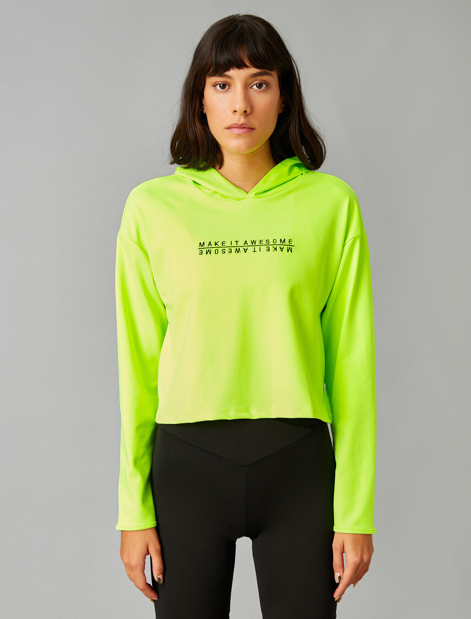   Kapüşonlu İşlemeli Sweatshirt