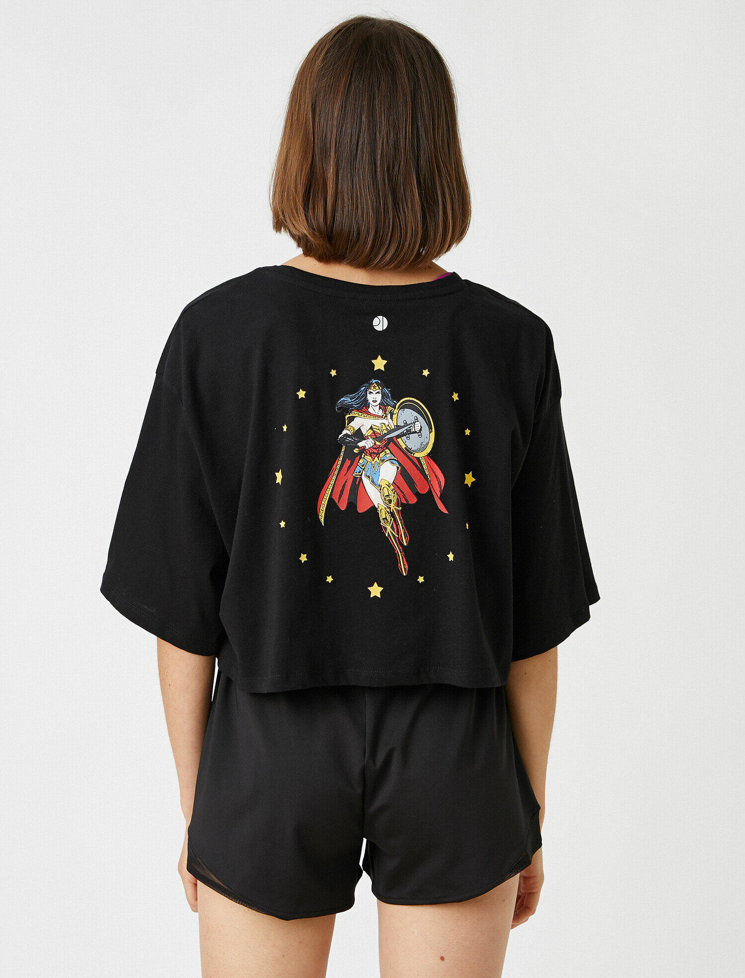   Wonder Woman Lisanslı Yazı Baskılı Tişört Pamuklu