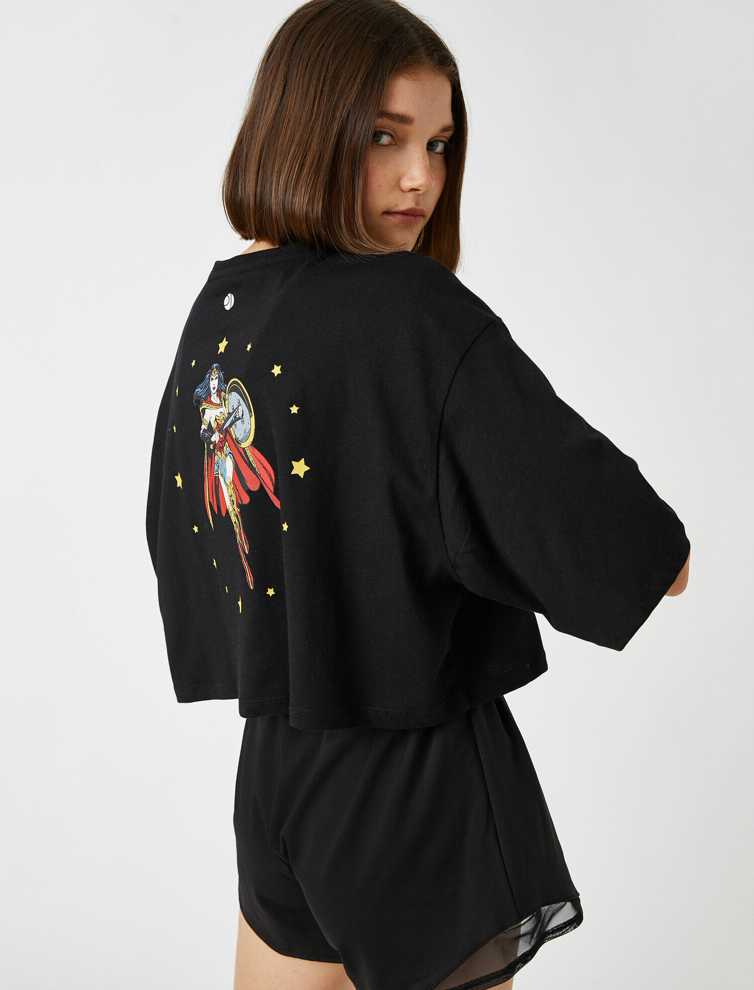   Wonder Woman Lisanslı Yazı Baskılı Tişört Pamuklu