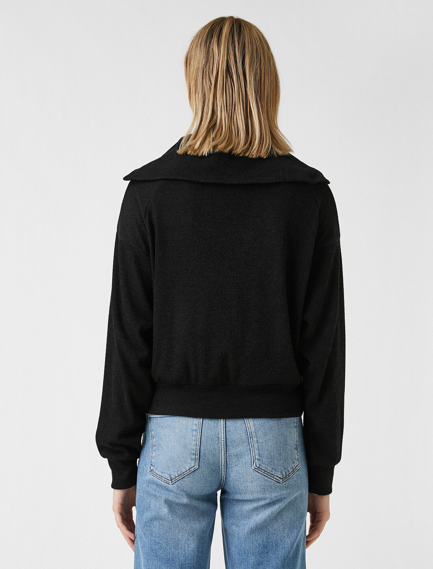 Fitilli Fermuarlı Kazak