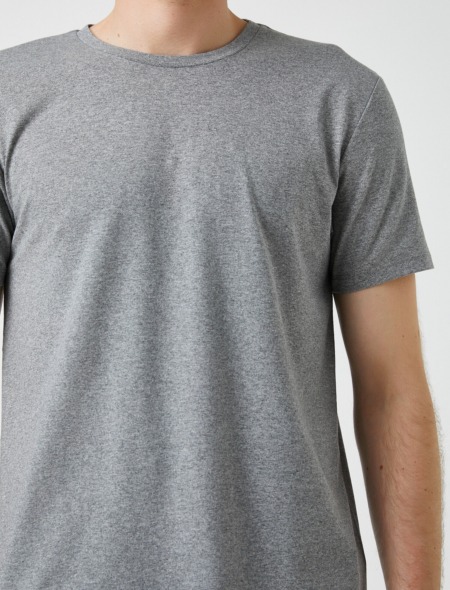   Bisiklet Yaka Tişört Pamuklu