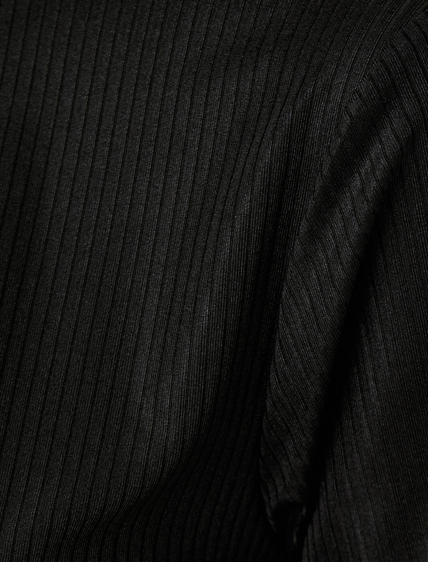   Fitilli Tişört Bisiklet Yaka Kısa Kollu