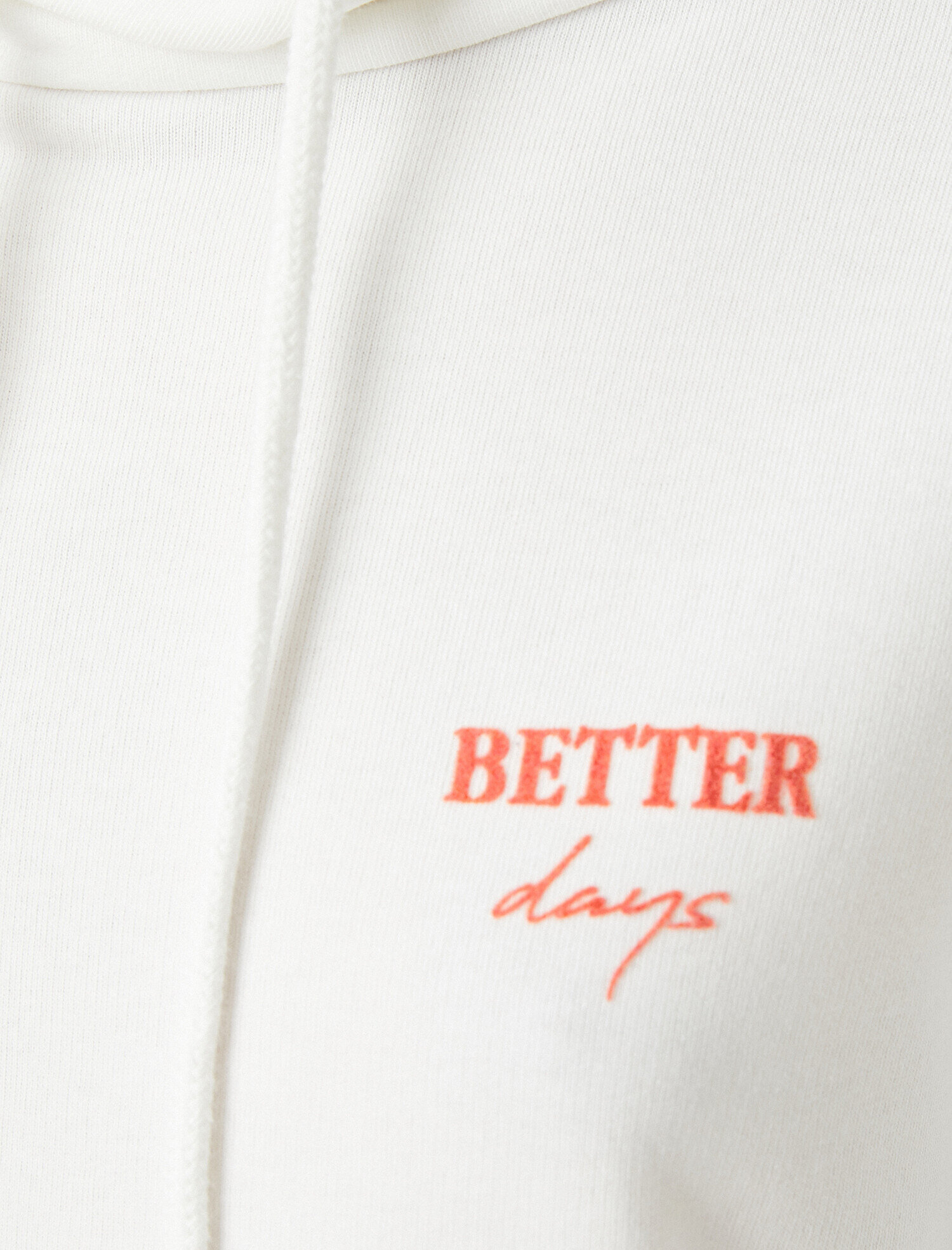   Uzun Kollu Kapüşonlu Yazı Baskılı Sweatshirt