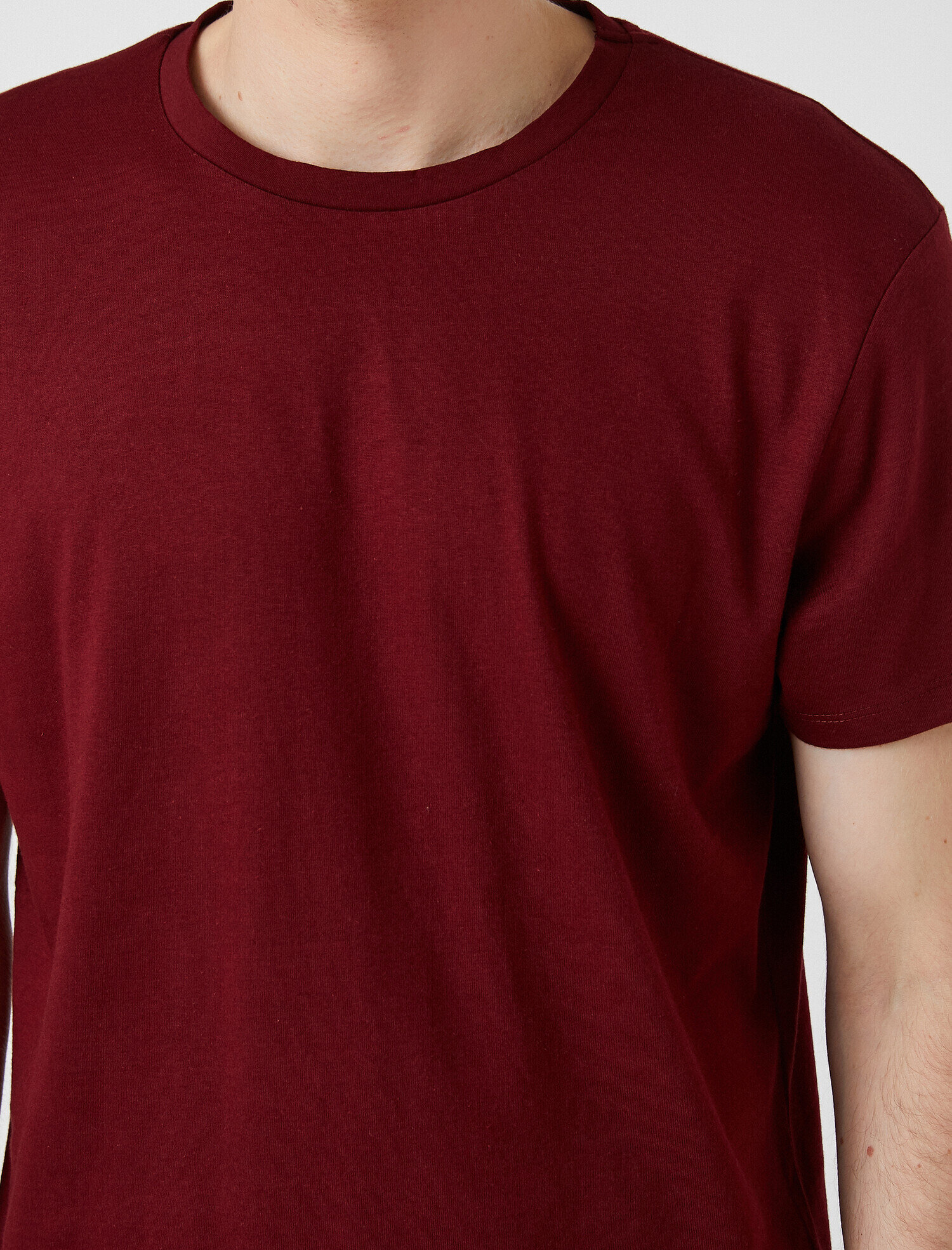   Bisiklet Yaka Tişört Pamuklu