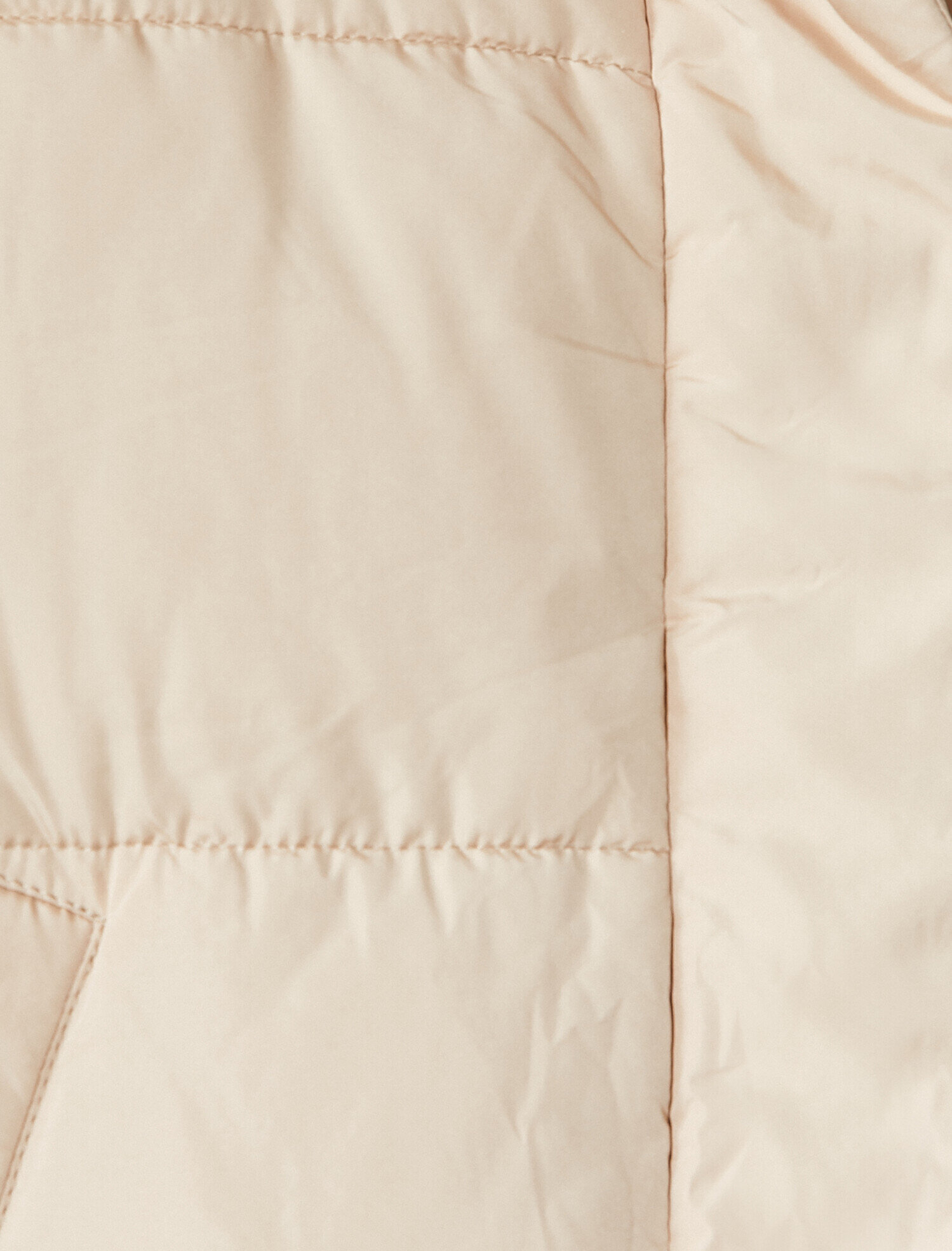   Yakası Kürklü Fermuarlı Çıtçıtlı Şişme Mont