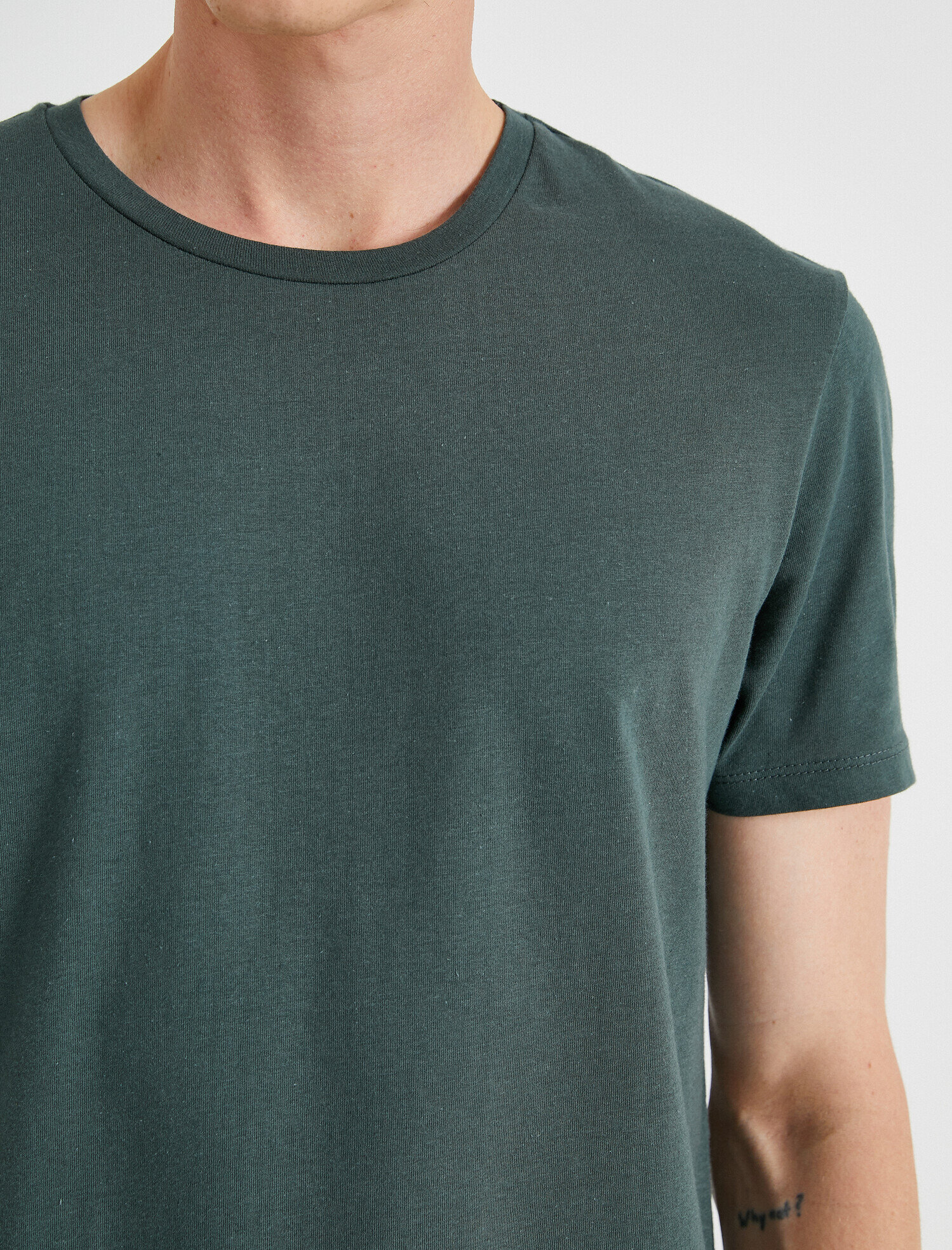   Bisiklet Yaka Tişört Pamuklu