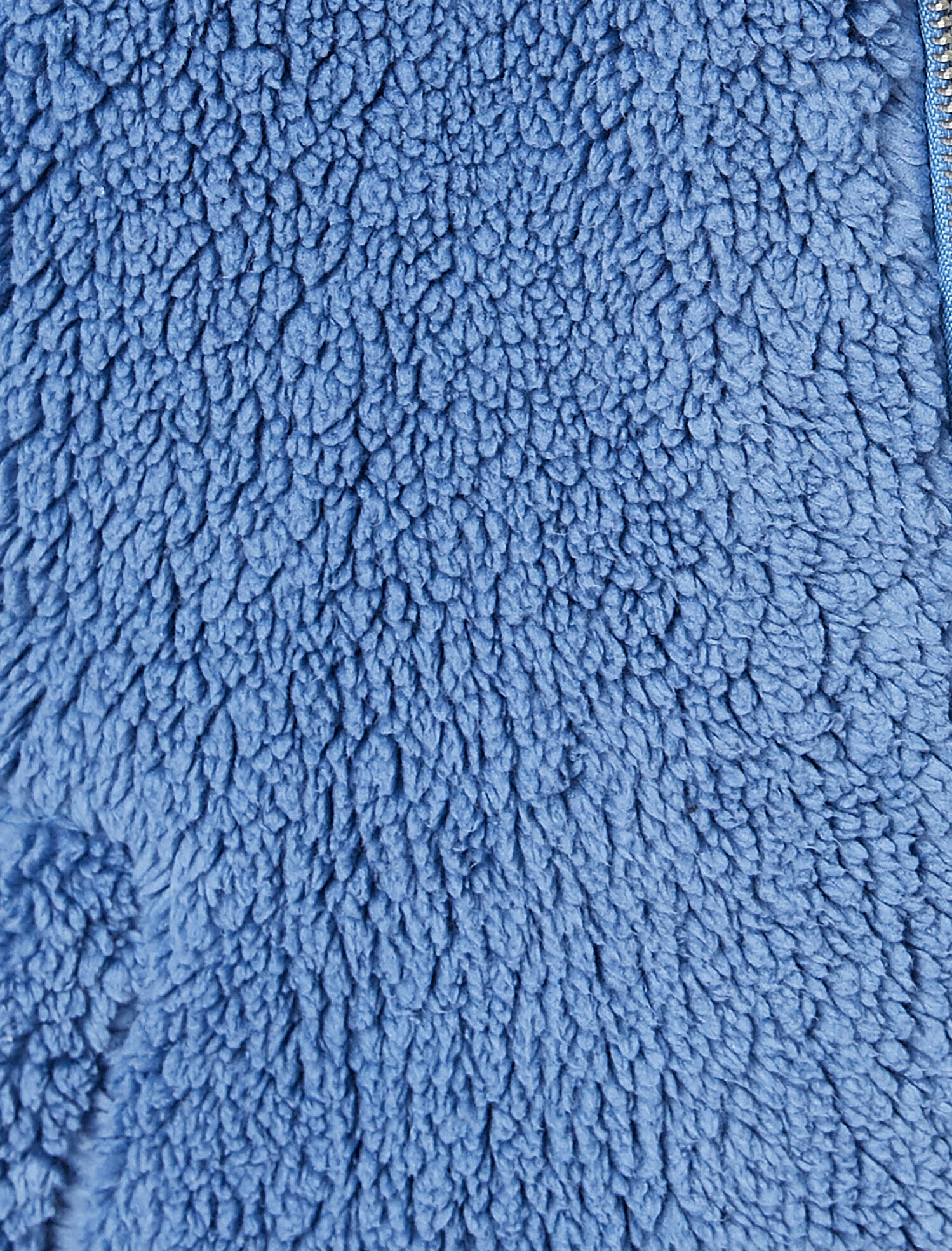   Fermuarlı Dik Yaka Peluş Ceket