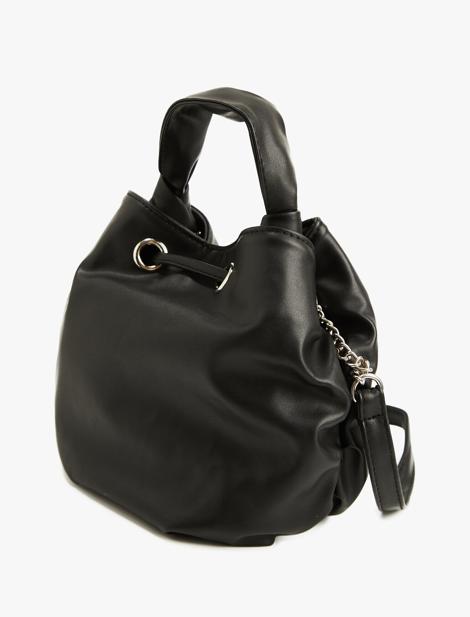  Kadın Suni Deri Çanta Büzgülü Bağcıklı