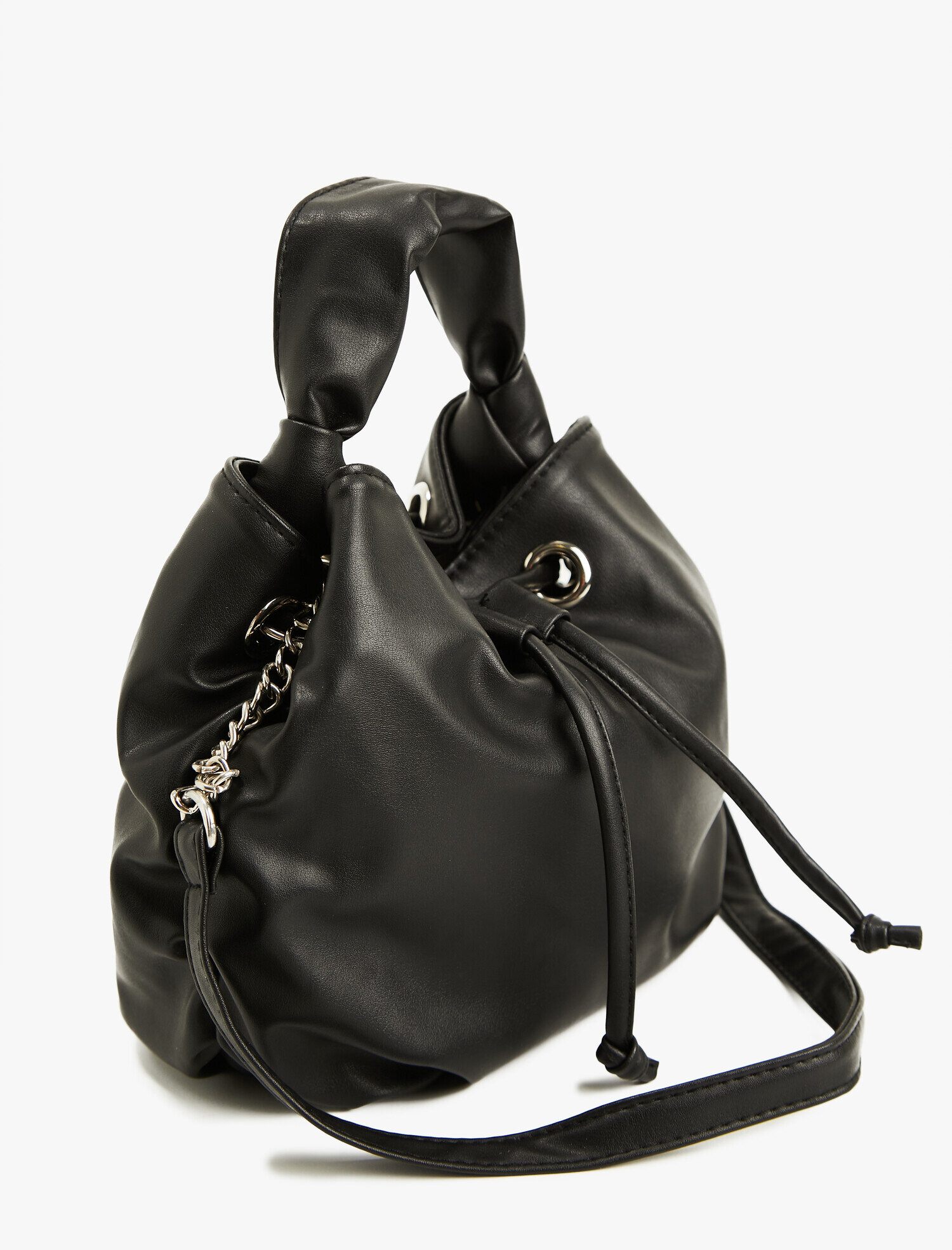  Kadın Suni Deri Çanta Büzgülü Bağcıklı