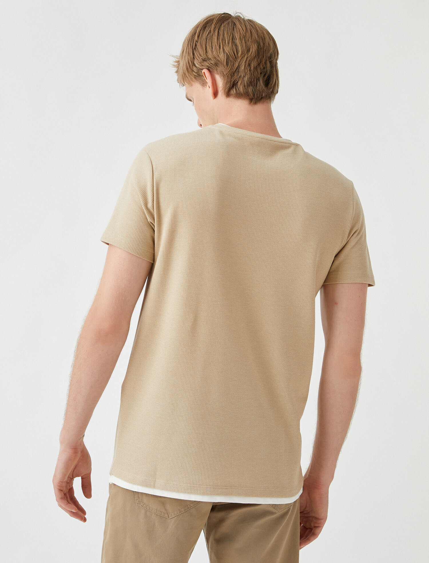   Basic Tişört Petek Dokulu