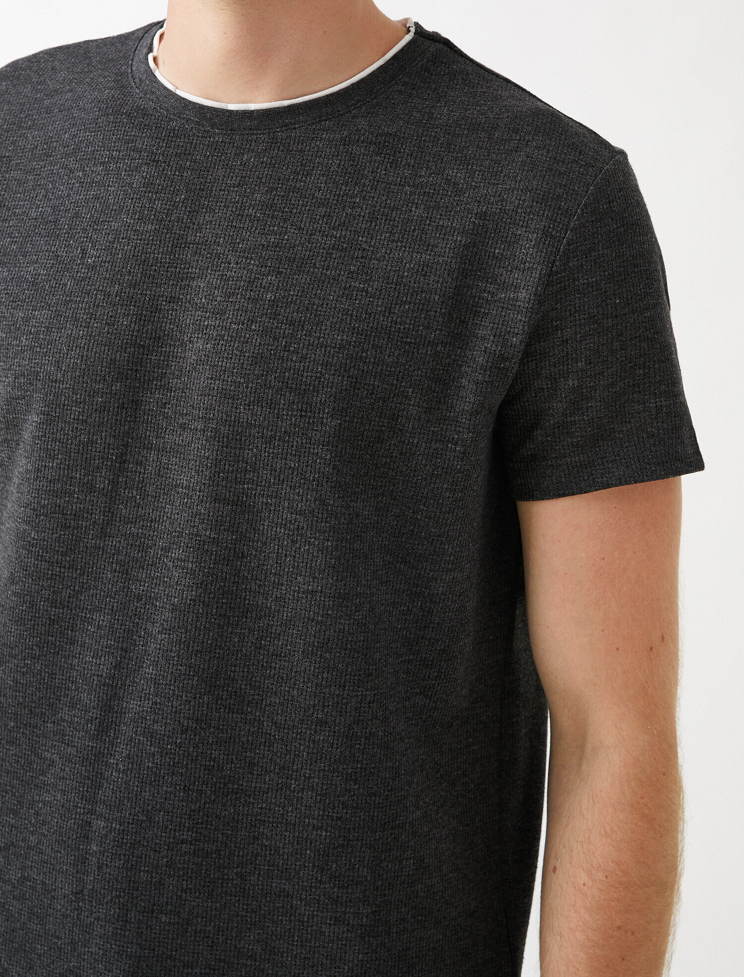   Basic Tişört Petek Dokulu