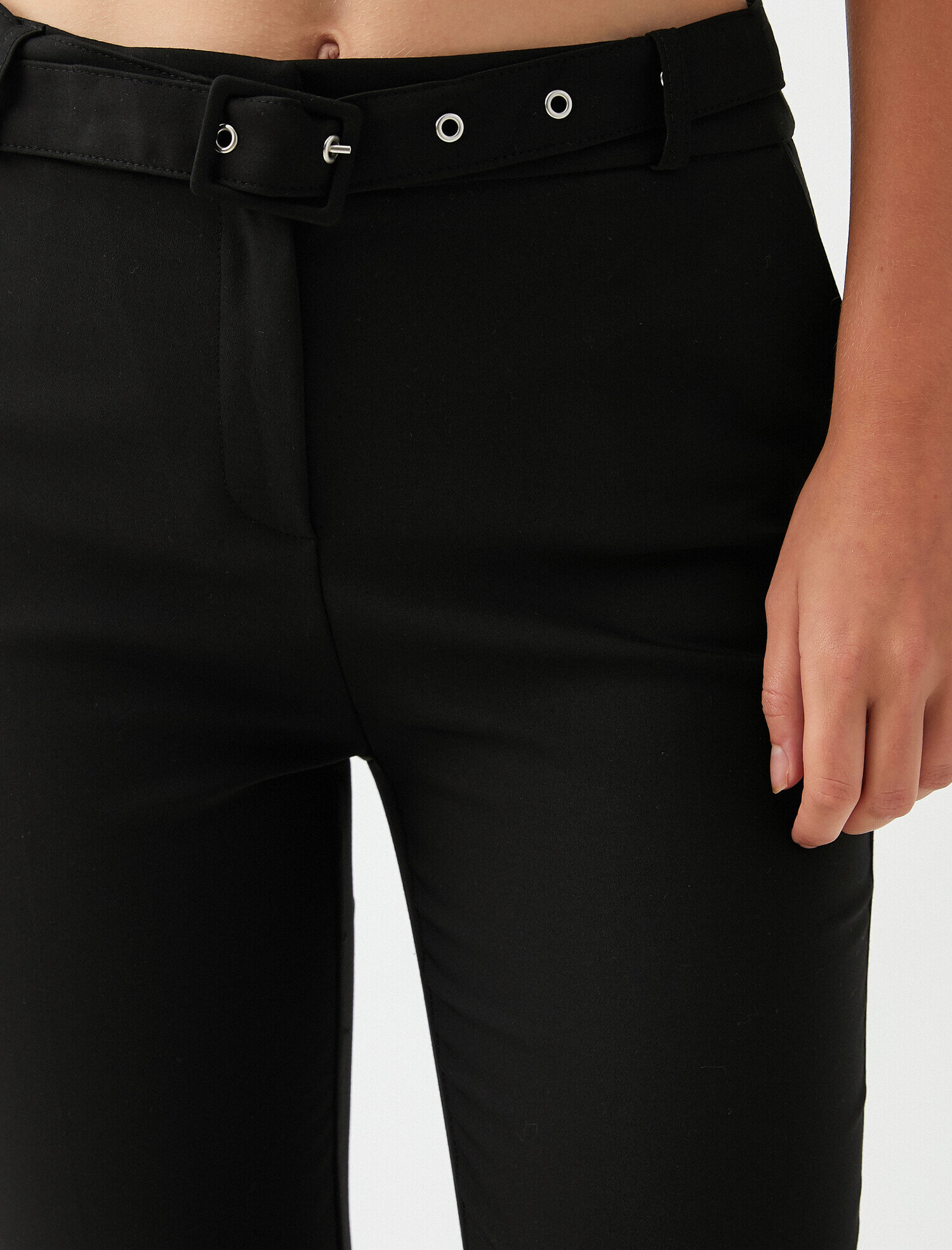   Kemerli Cepli Pantolon