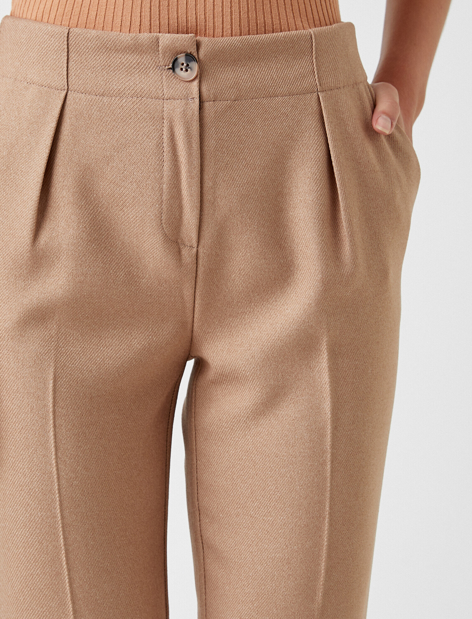   Pile Detaylı Pantolon