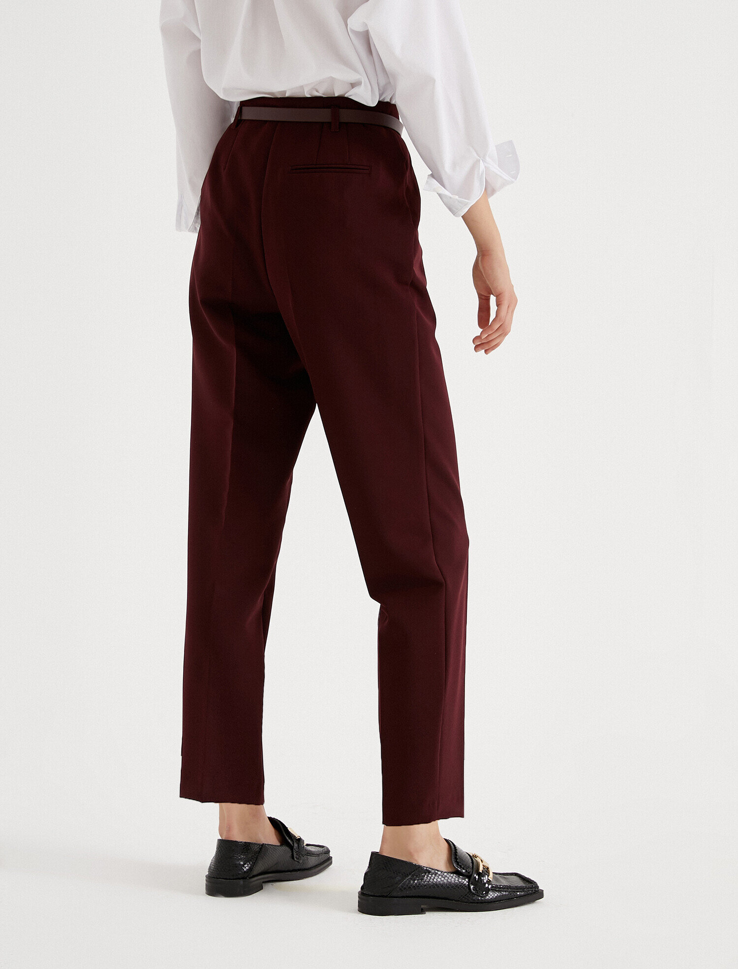   Kemerli Havuç Pantolon Yüksek Bel