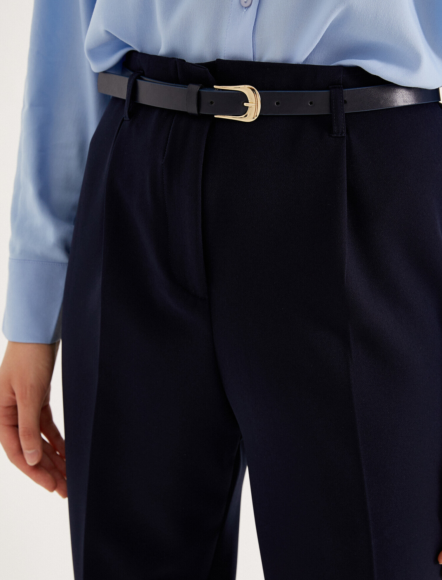   Kemerli Havuç Pantolon Yüksek Bel