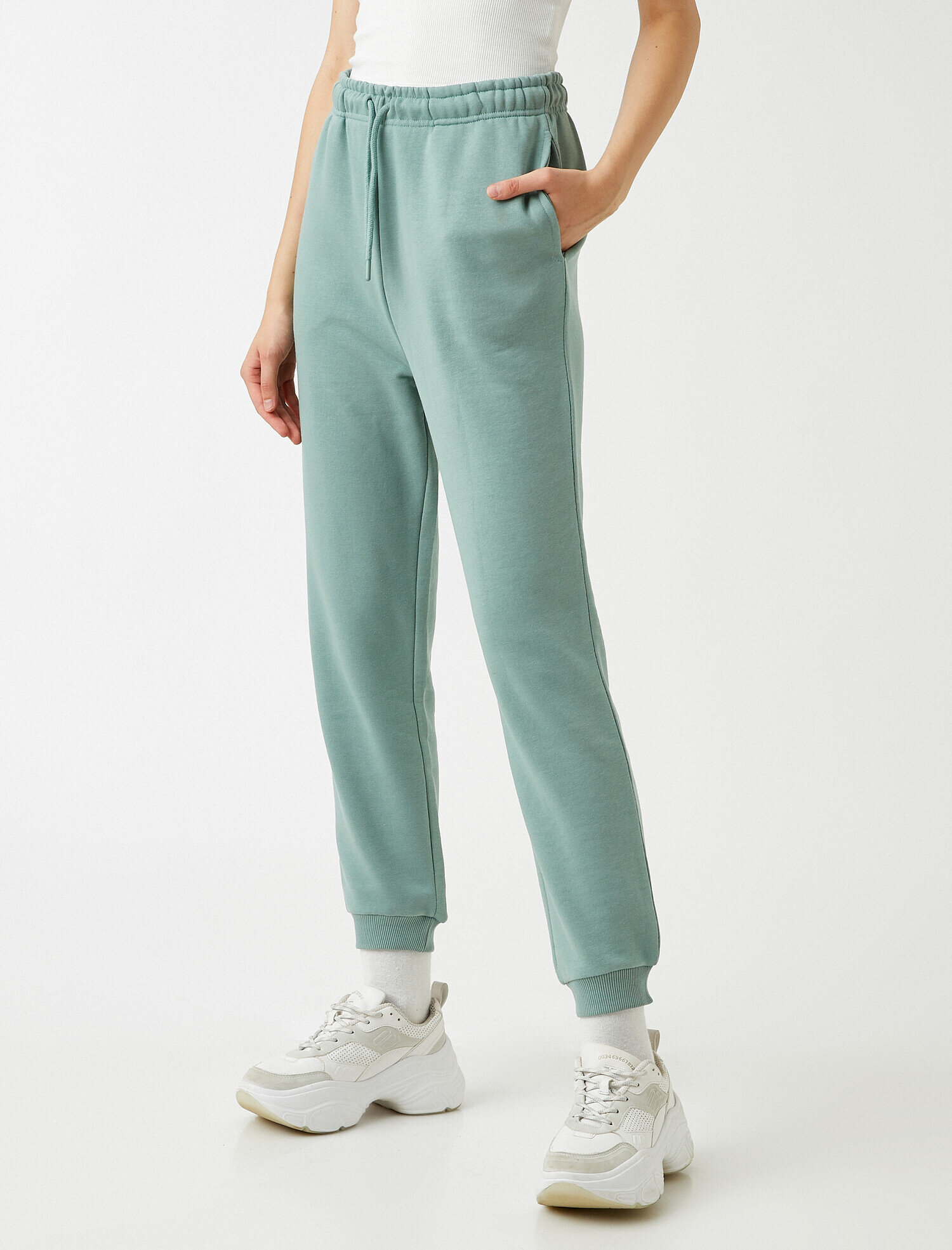   Beli Bağlamalı Eşofman Altı Cepli