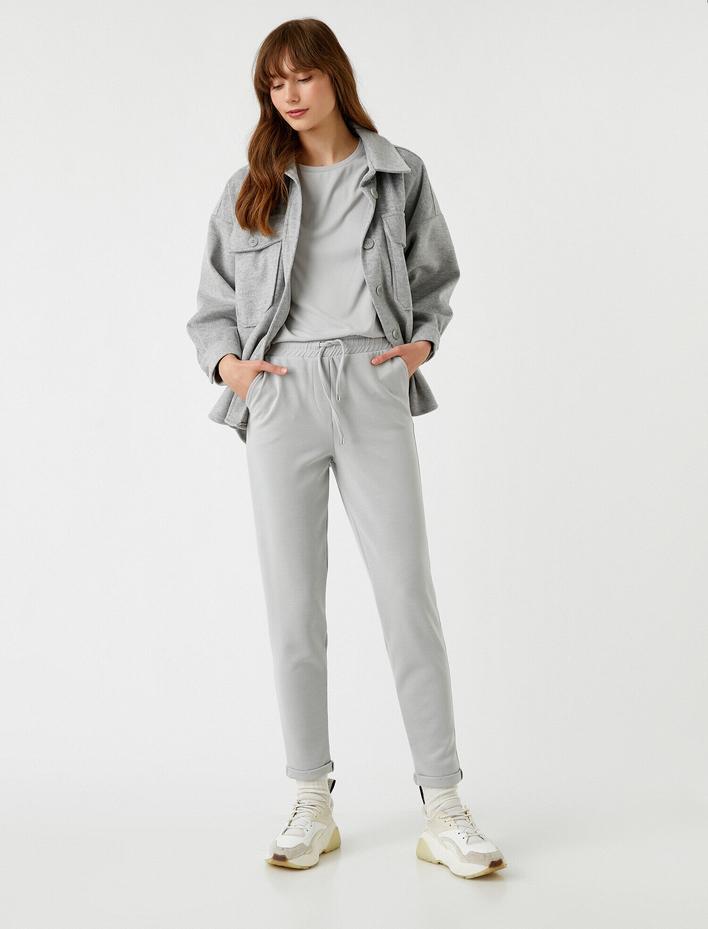  Normal Bel Basic Eşofman Altı Duble Paça