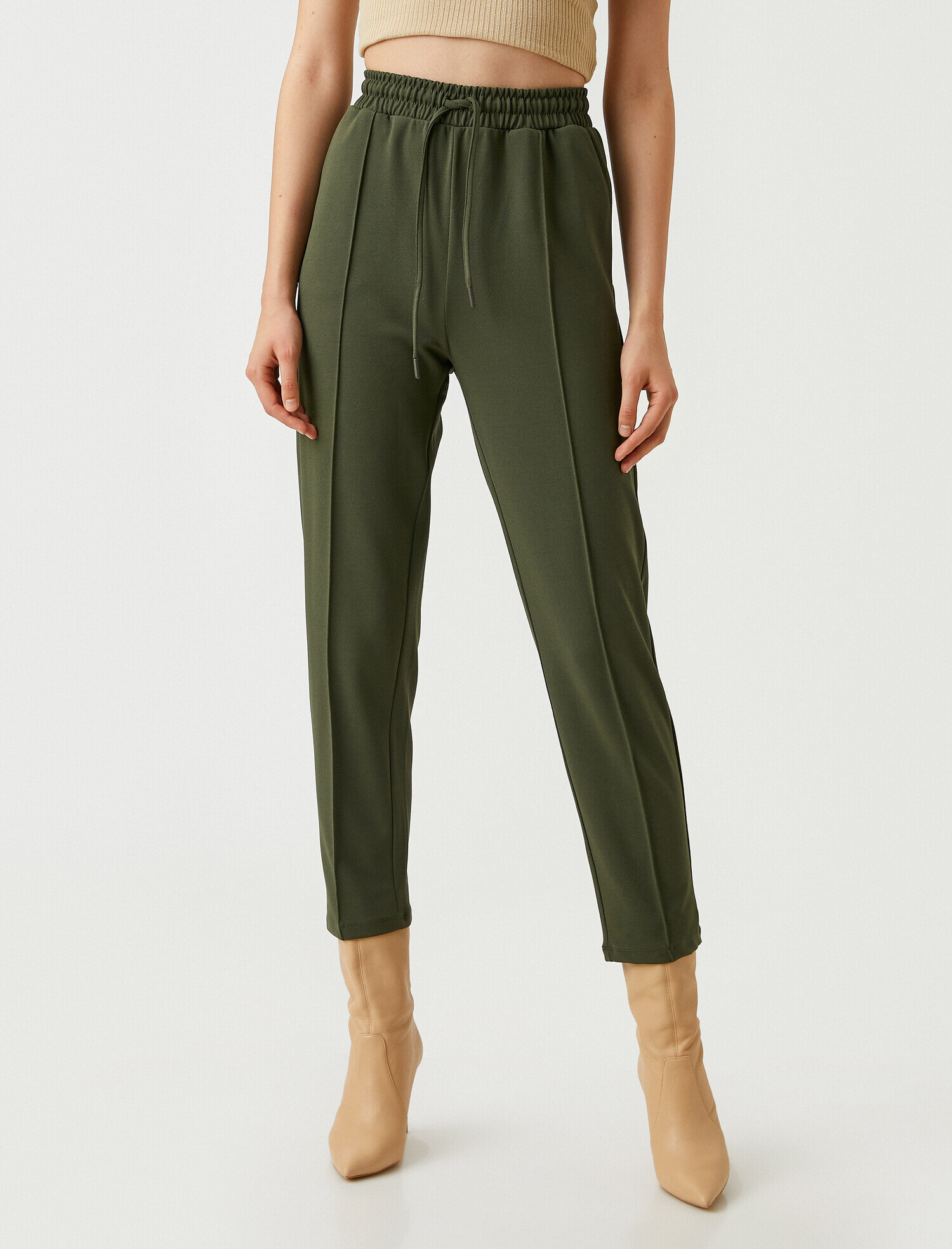 Beli Lastikli Pantolon Bilek Boy