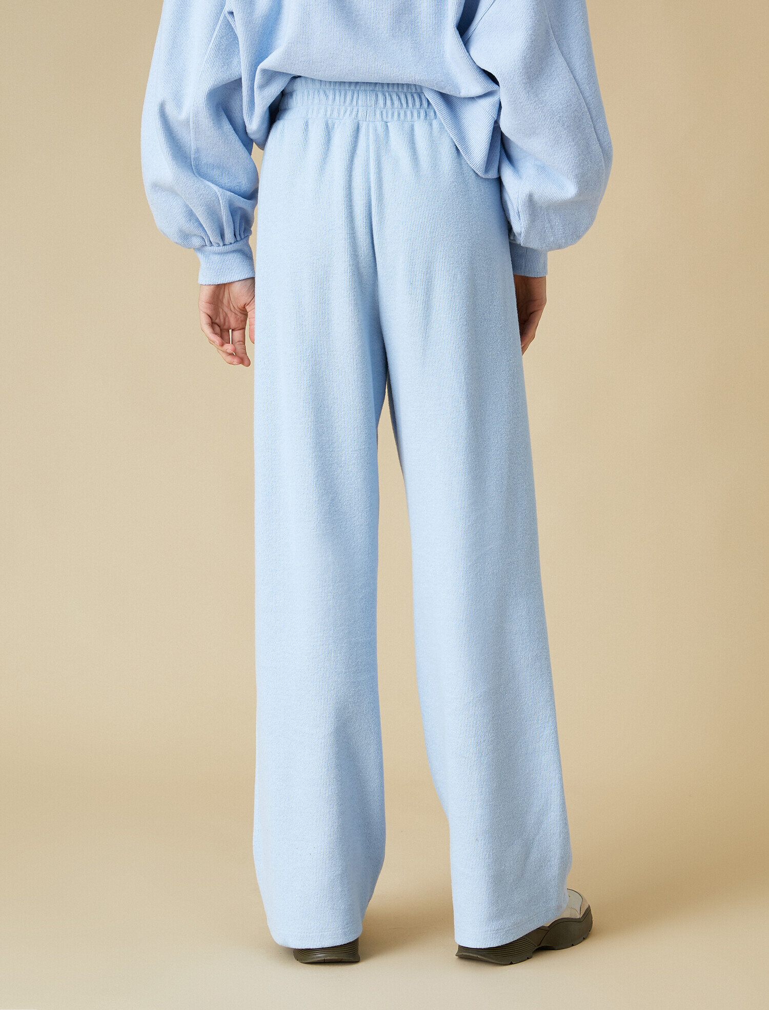   Yüksek Bel Eşofman Altı Beli Lastikli Geniş Paça