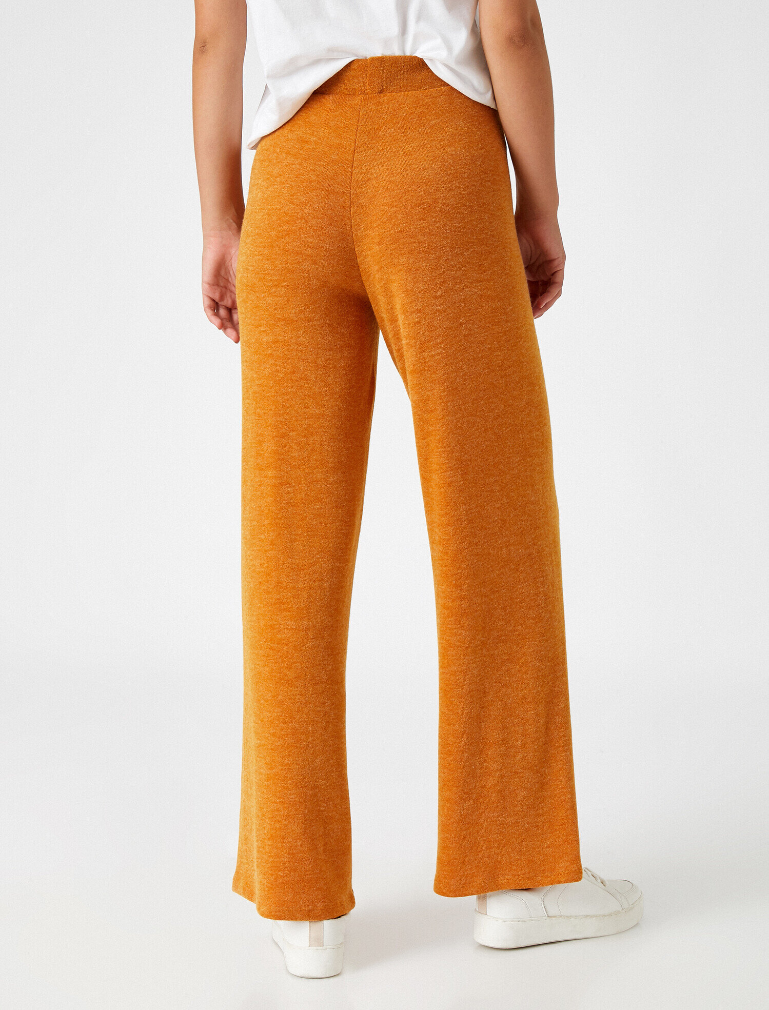   Yüksek Bel Geniş Paça Dökümlü Pantolon