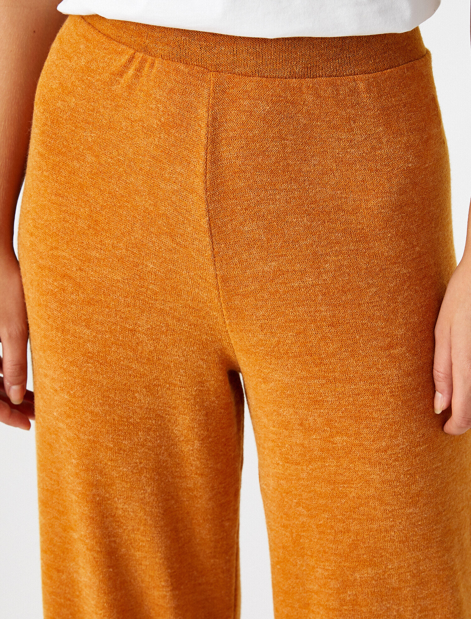   Yüksek Bel Geniş Paça Dökümlü Pantolon